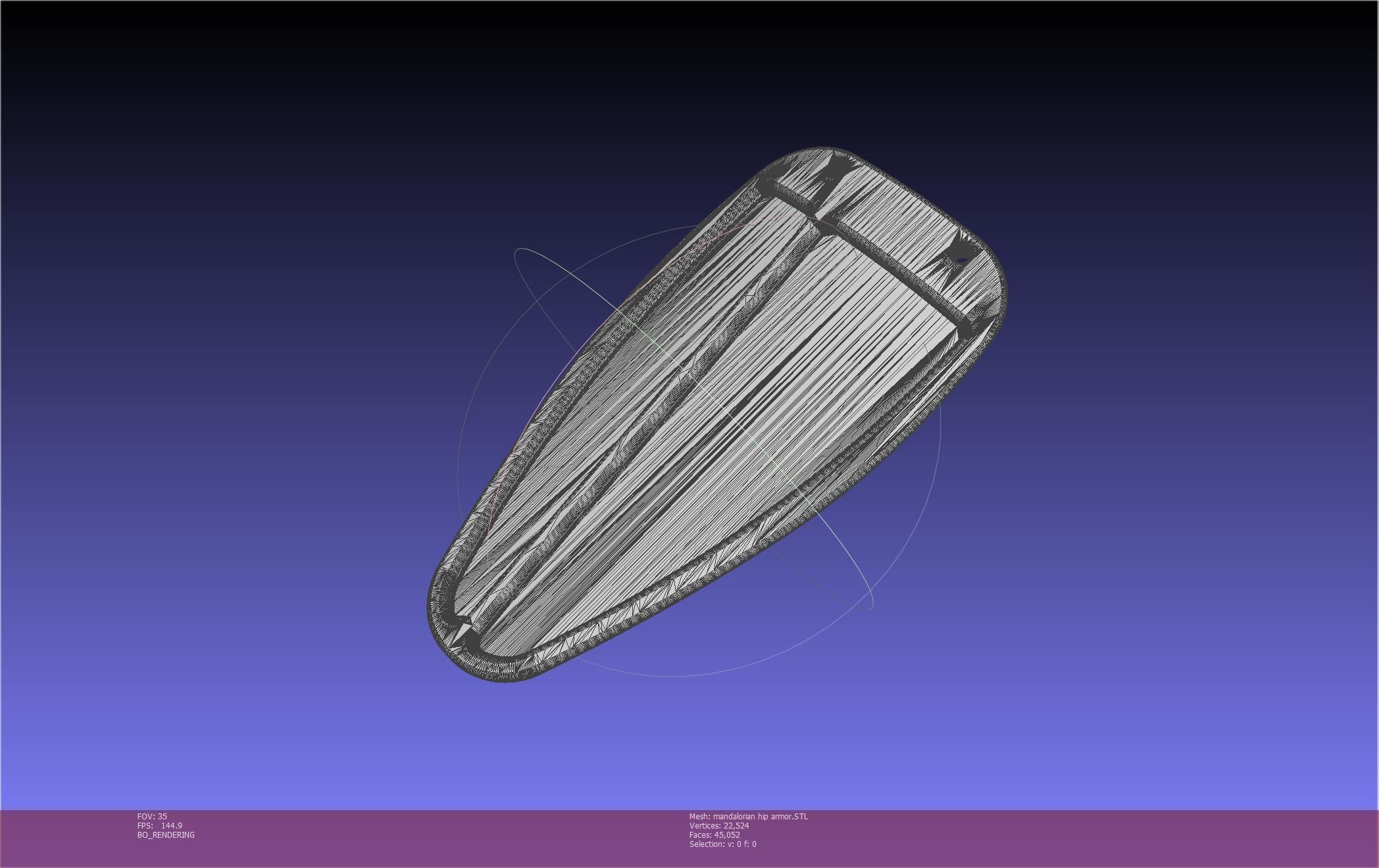 Mandalorian Armor Hip Piece Printable Model 3D print model_4