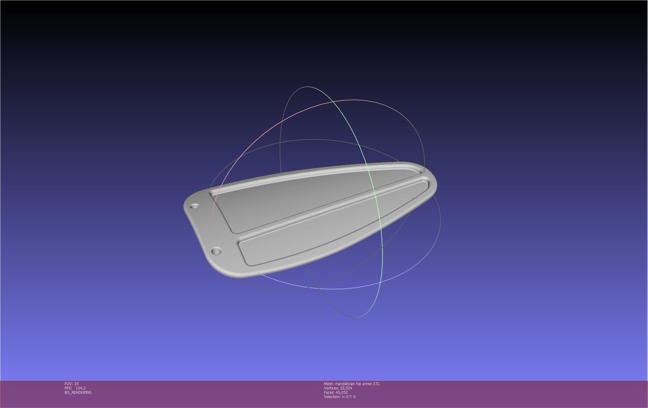 Mandalorian Armor Hip Piece Printable Model 3D print model_75