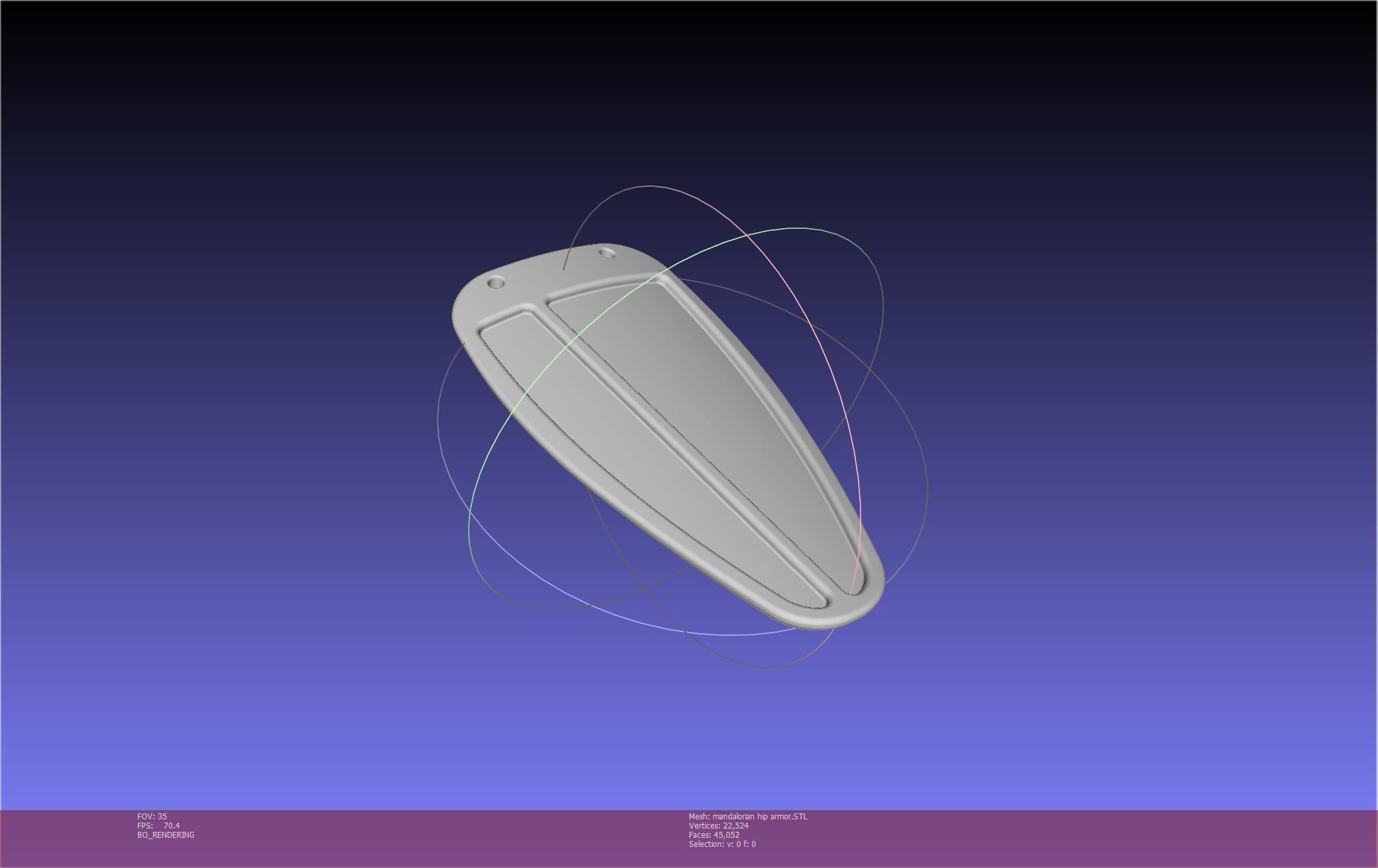 Mandalorian Armor Hip Piece Printable Model 3D print model_106