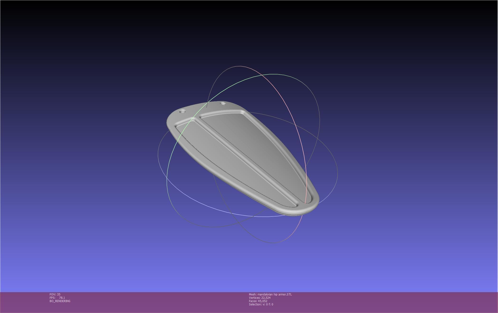 Mandalorian Armor Hip Piece Printable Model 3D print model_84