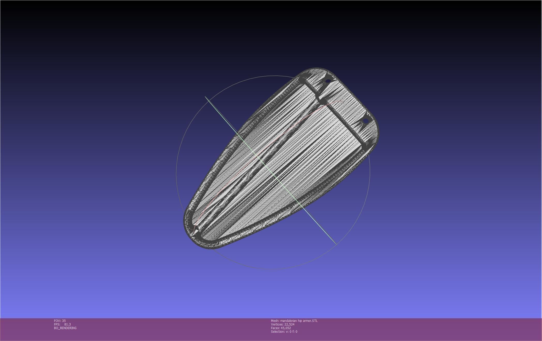 Mandalorian Armor Hip Piece Printable Model 3D print model_10