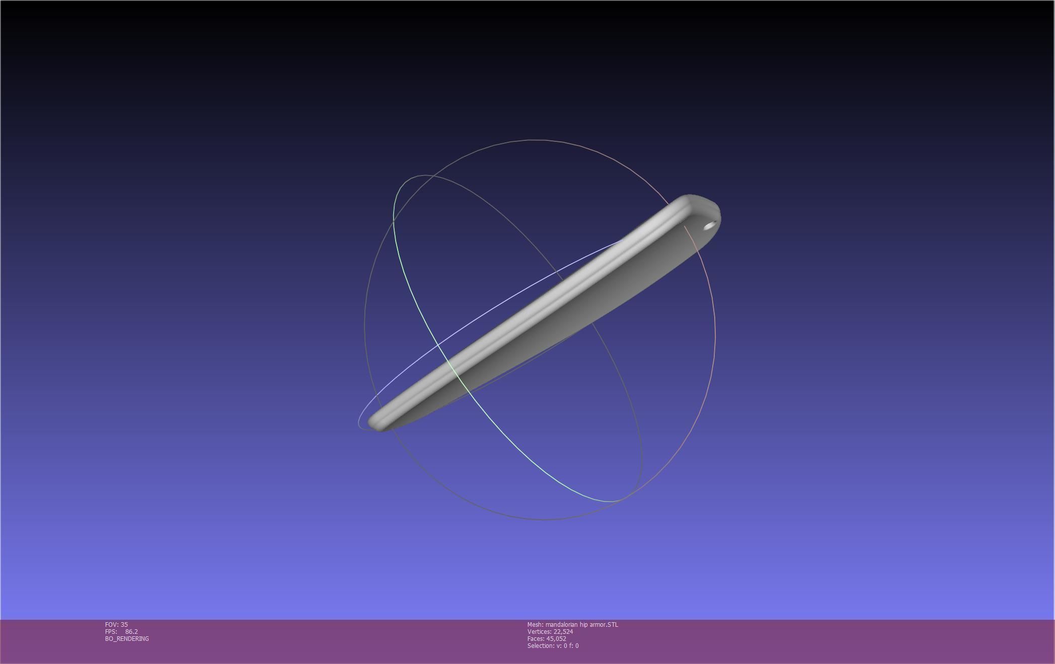 Mandalorian Armor Hip Piece Printable Model 3D print model_60