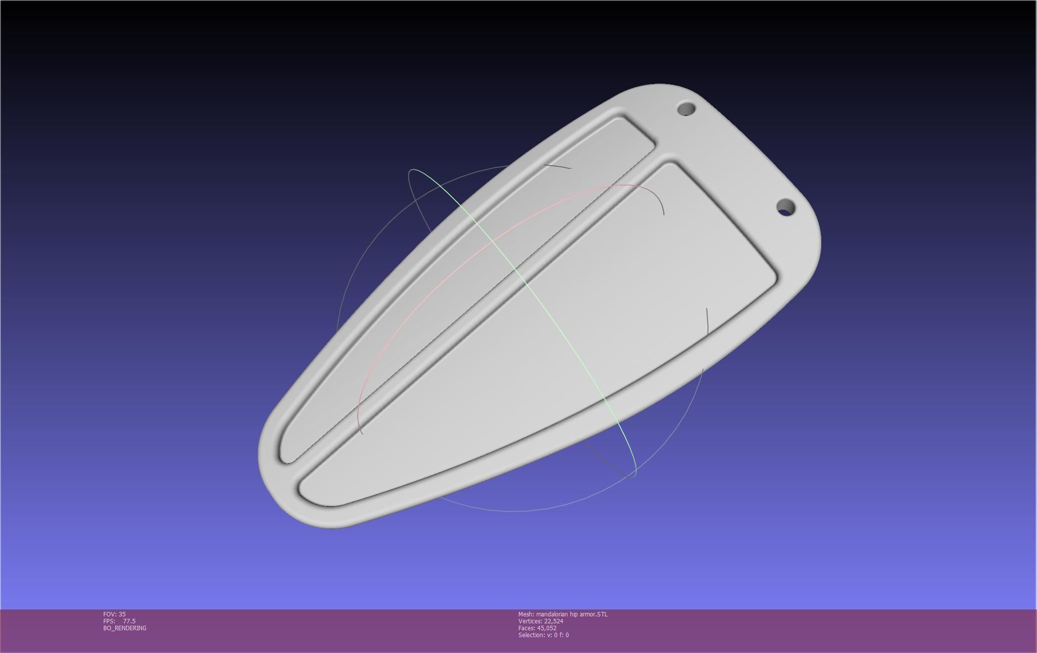 Mandalorian Armor Hip Piece Printable Model 3D print model_87