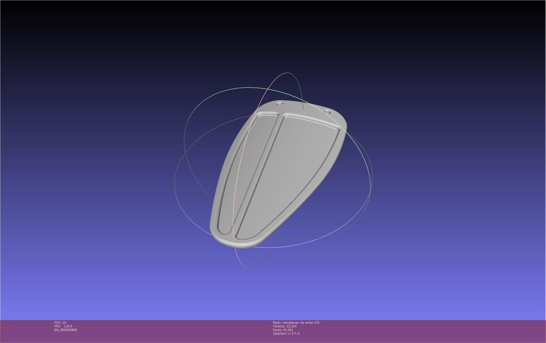 Mandalorian Armor Hip Piece Printable Model 3D print model_81