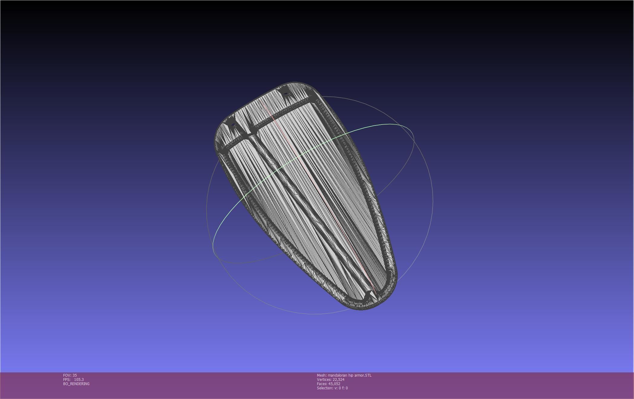 Mandalorian Armor Hip Piece Printable Model 3D print model_45