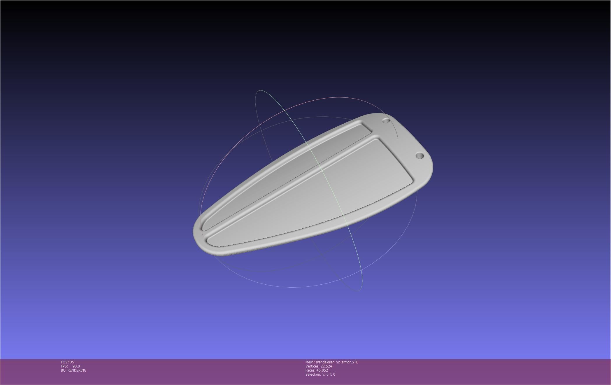 Mandalorian Armor Hip Piece Printable Model 3D print model_100