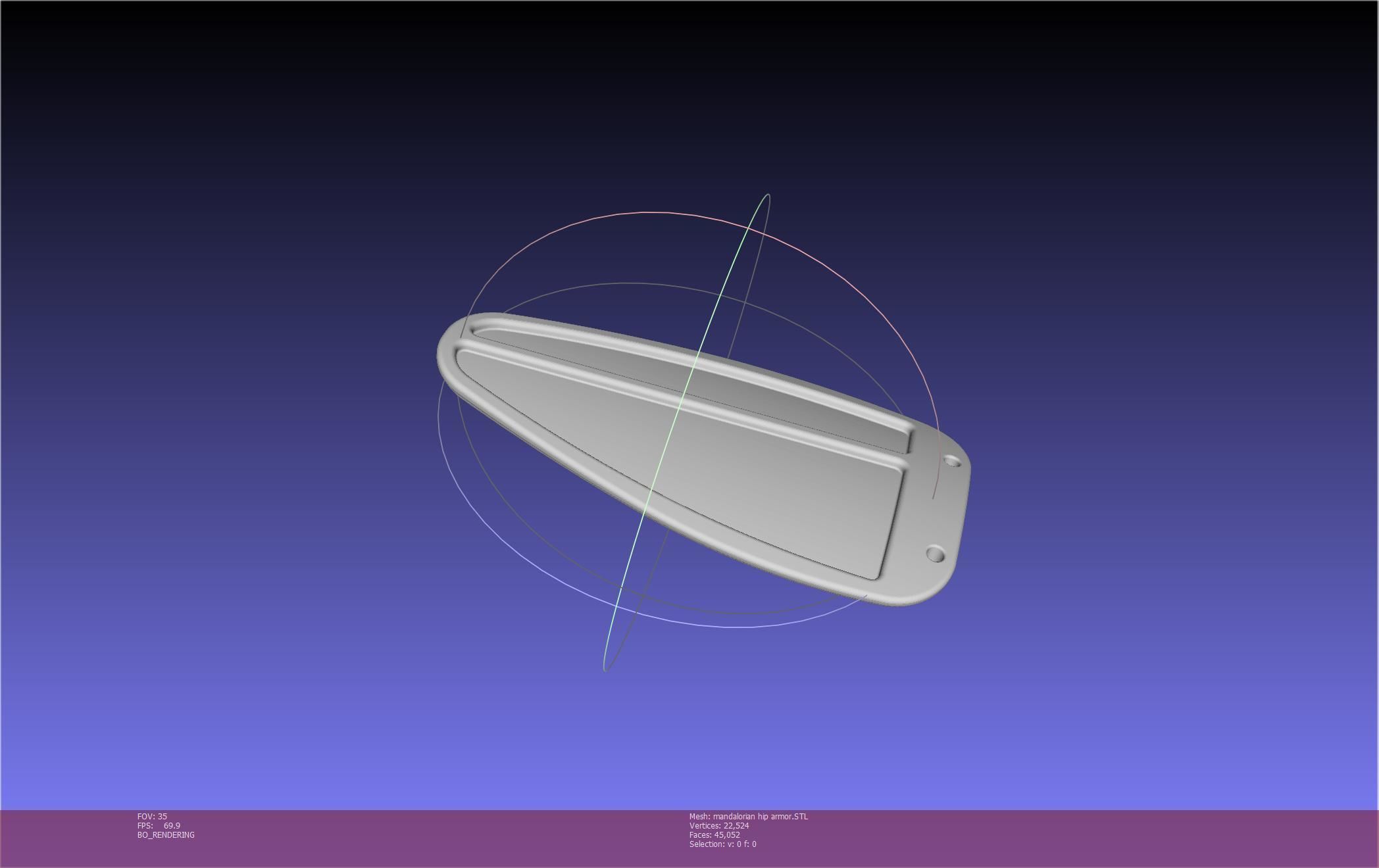 Mandalorian Armor Hip Piece Printable Model 3D print model_80