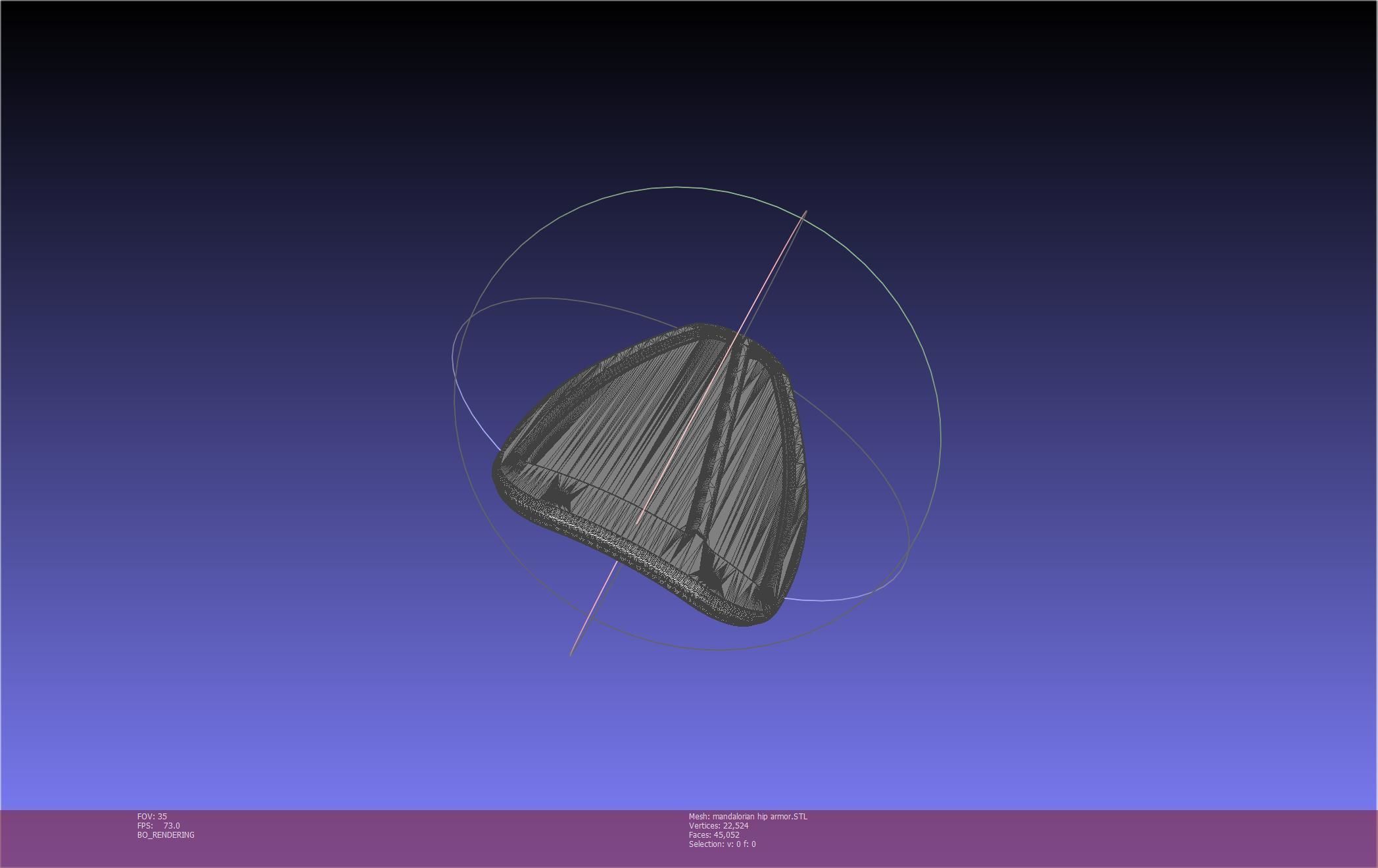 Mandalorian Armor Hip Piece Printable Model 3D print model_42