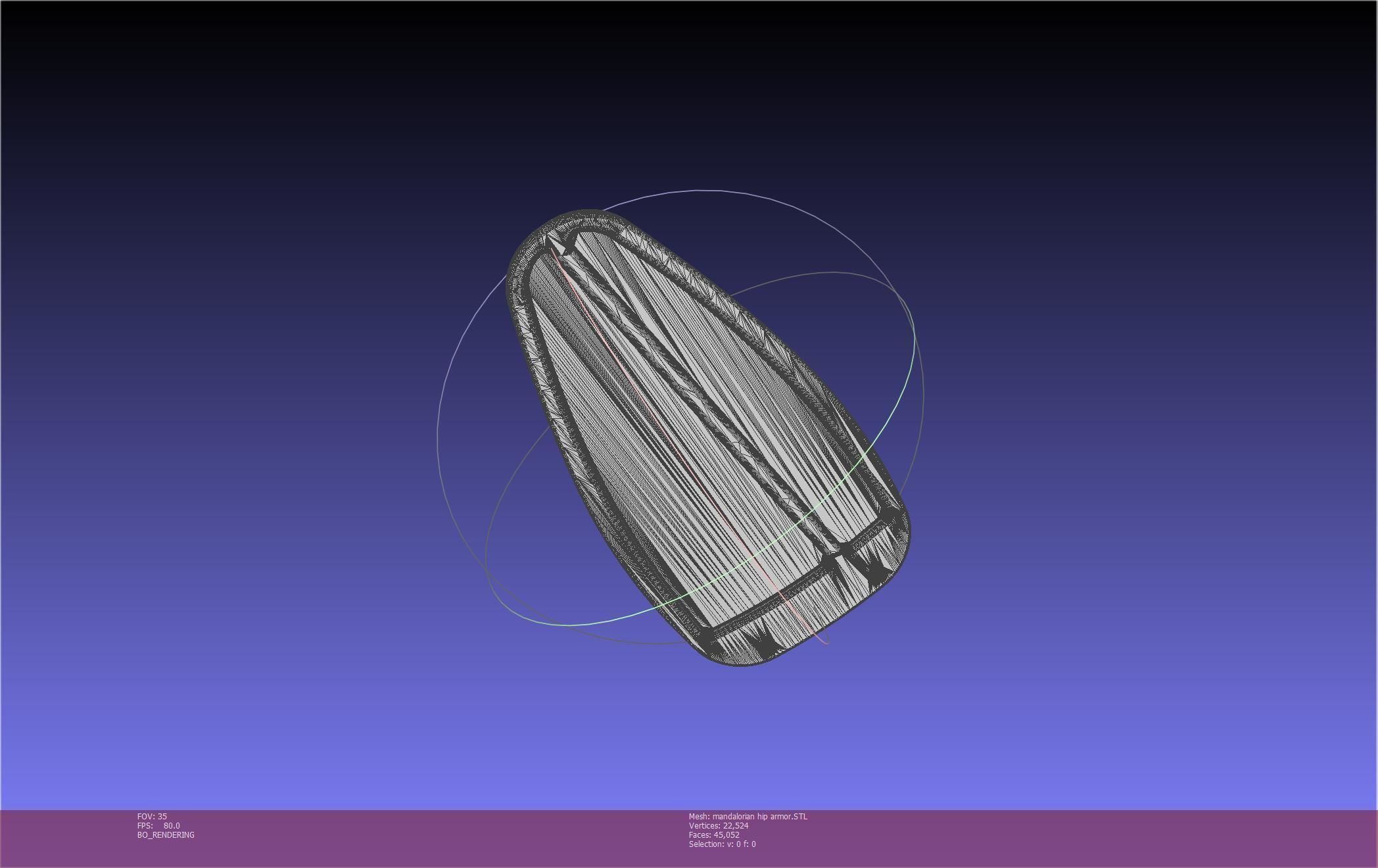 Mandalorian Armor Hip Piece Printable Model 3D print model_27