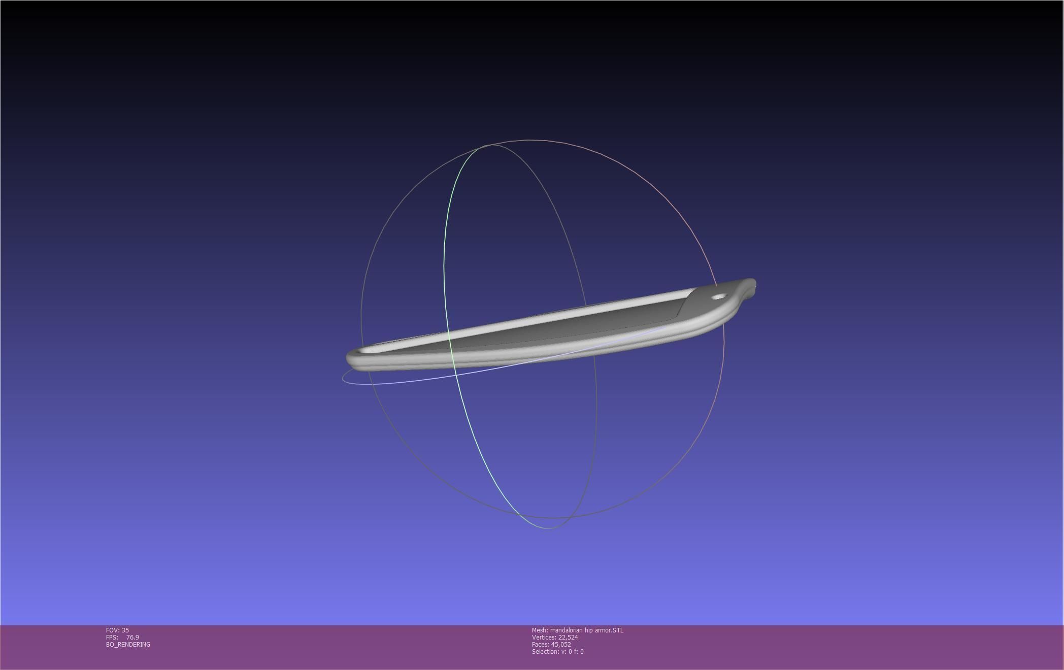 Mandalorian Armor Hip Piece Printable Model 3D print model_69