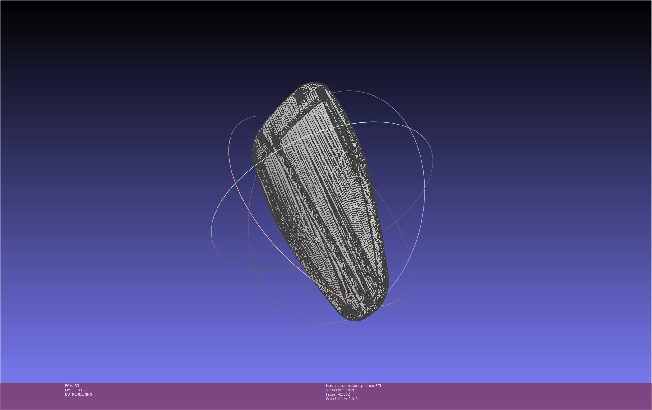 Mandalorian Armor Hip Piece Printable Model 3D print model_31