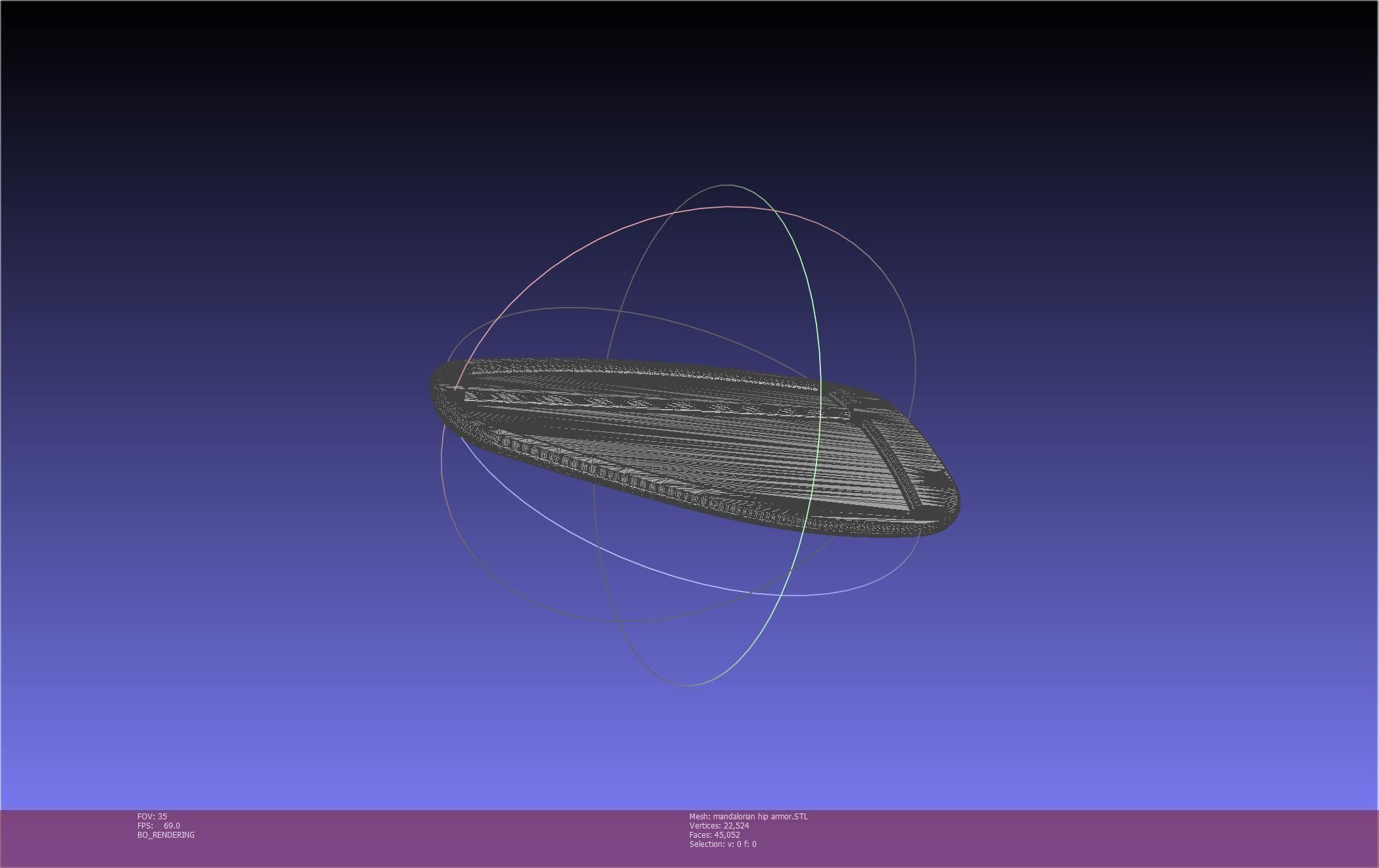 Mandalorian Armor Hip Piece Printable Model 3D print model_15