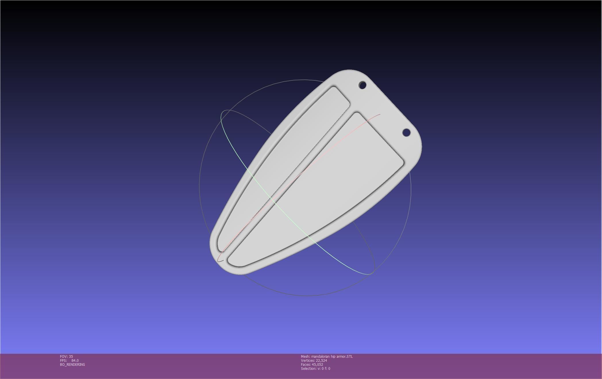 Mandalorian Armor Hip Piece Printable Model 3D print model_53