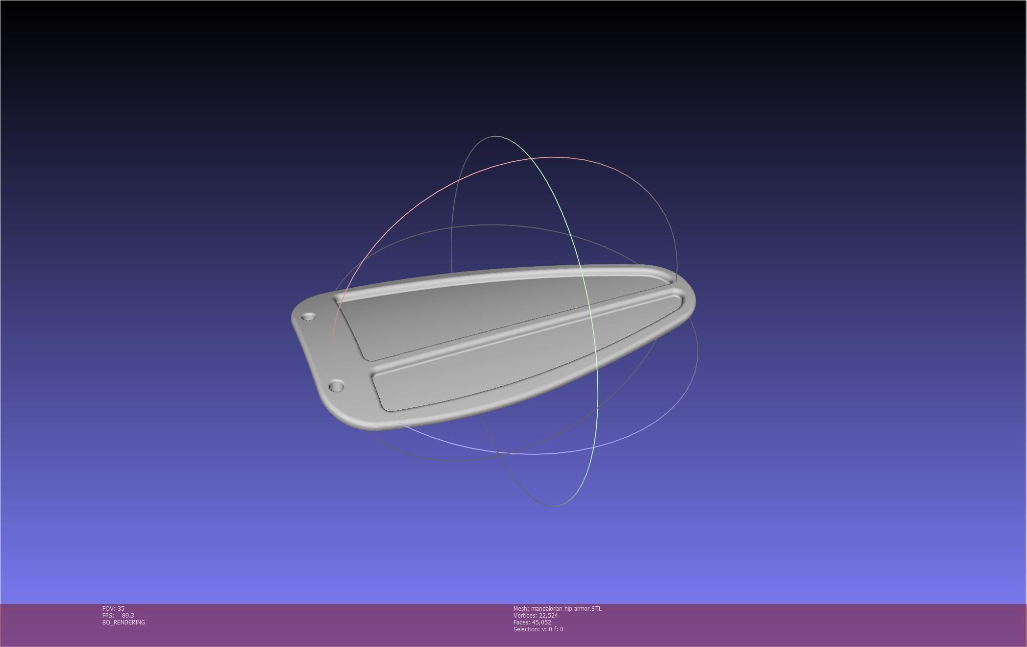 Mandalorian Armor Hip Piece Printable Model 3D print model_70