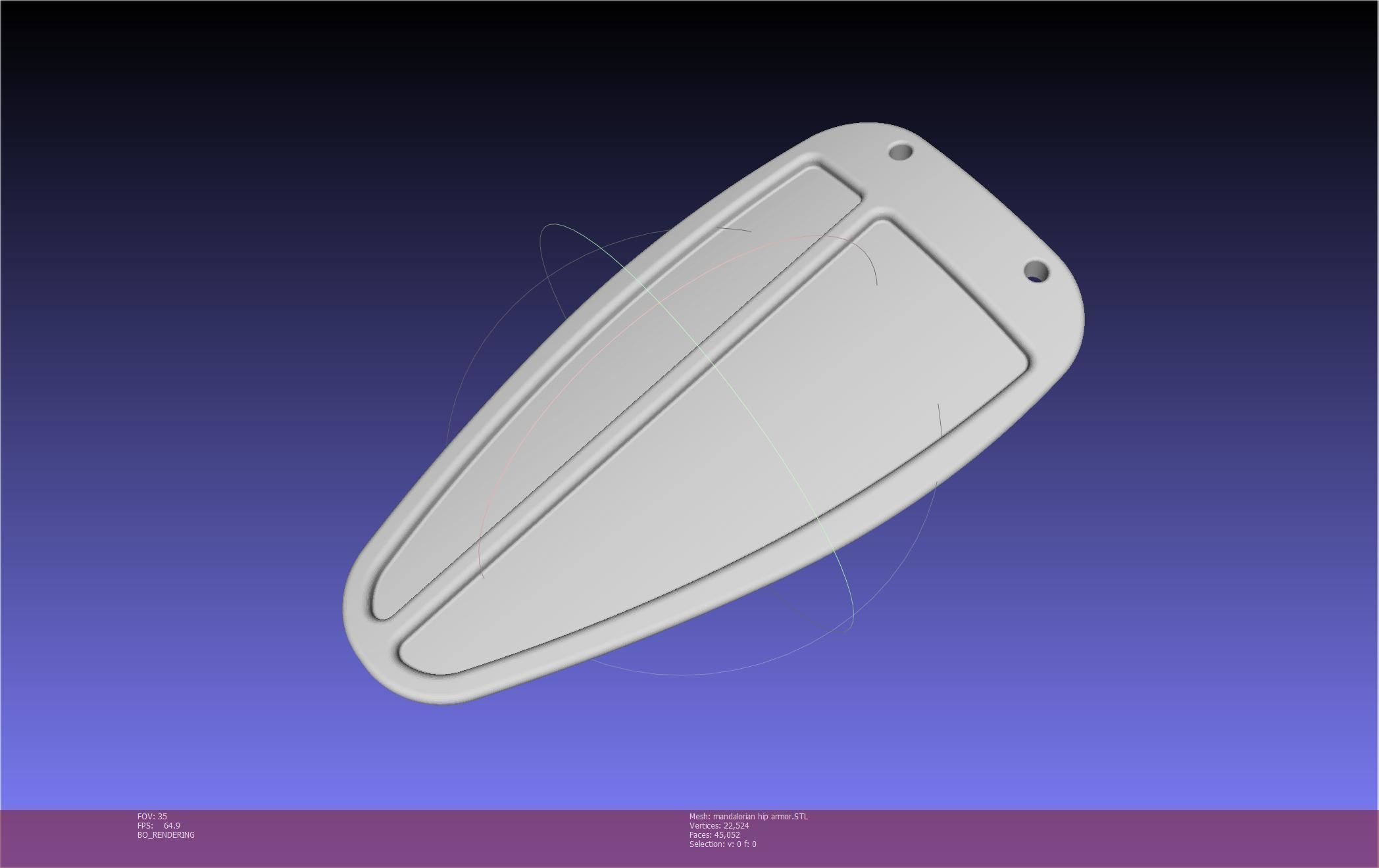 Mandalorian Armor Hip Piece Printable Model 3D print model_88