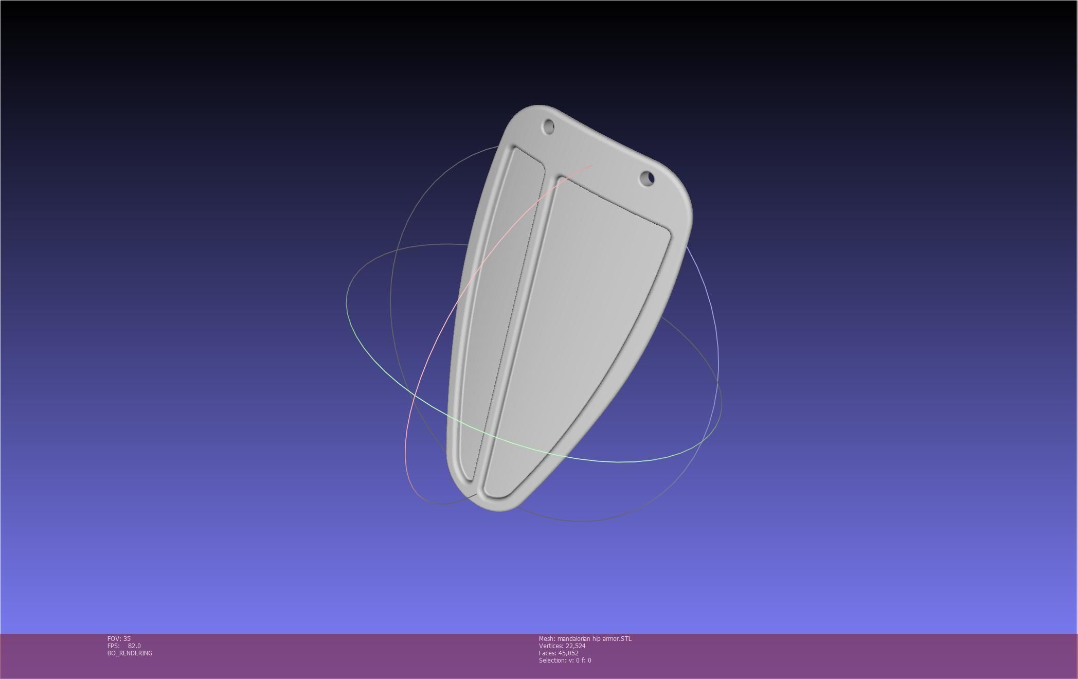 Mandalorian Armor Hip Piece Printable Model 3D print model_47