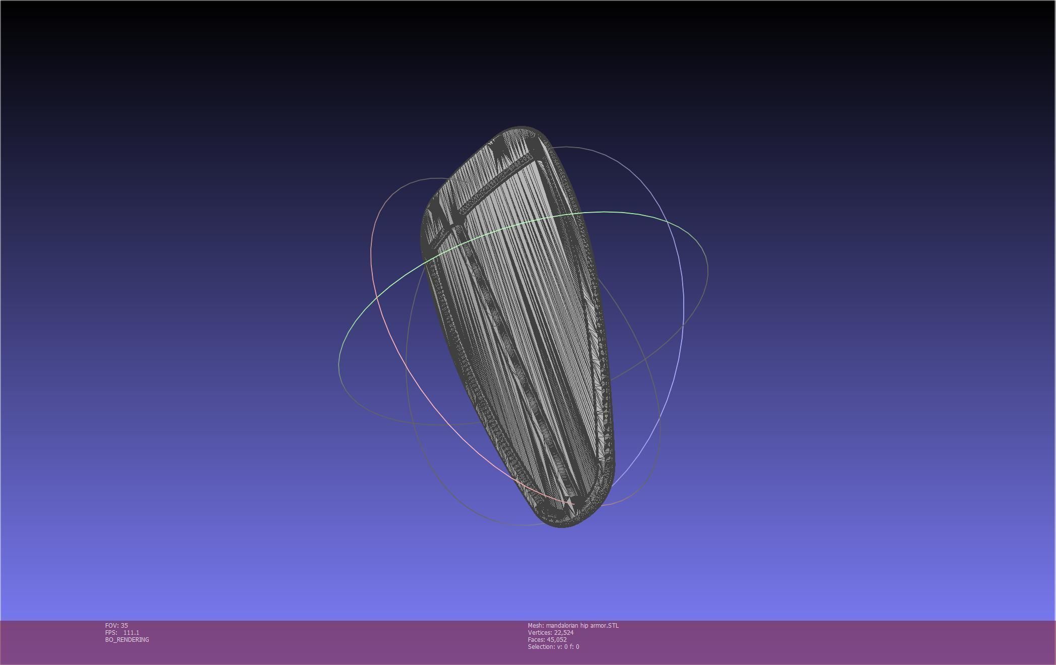 Mandalorian Armor Hip Piece Printable Model 3D print model_35