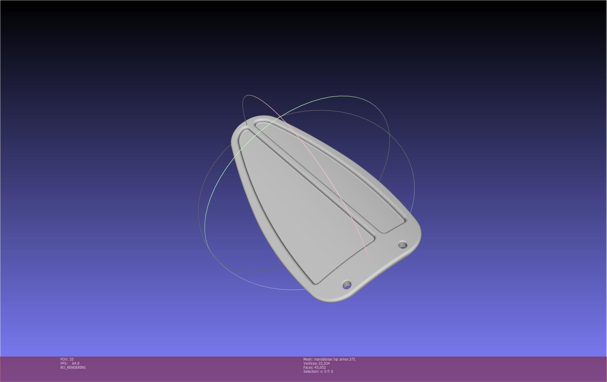 Mandalorian Armor Hip Piece Printable Model 3D print model_55