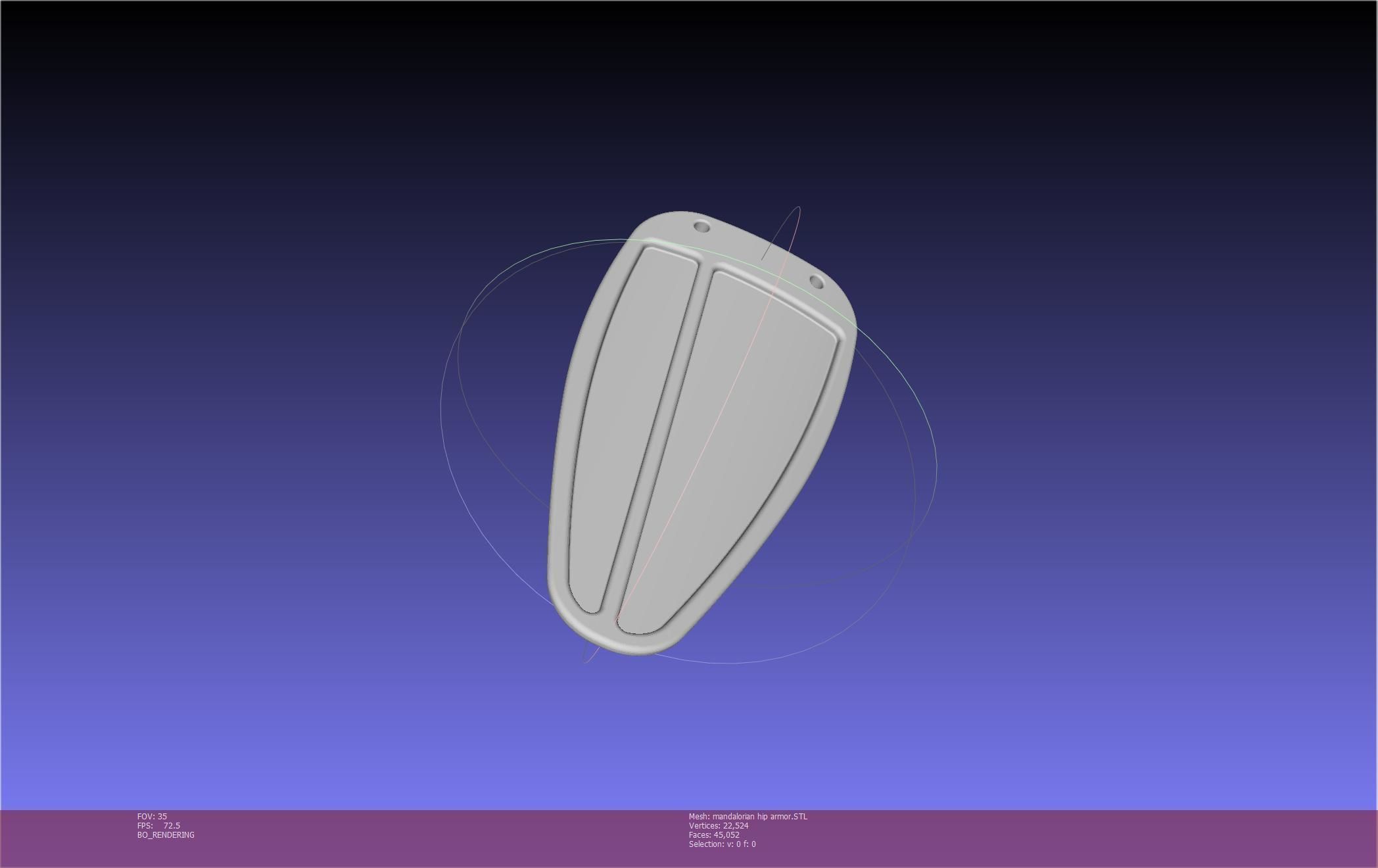 Mandalorian Armor Hip Piece Printable Model 3D print model_104