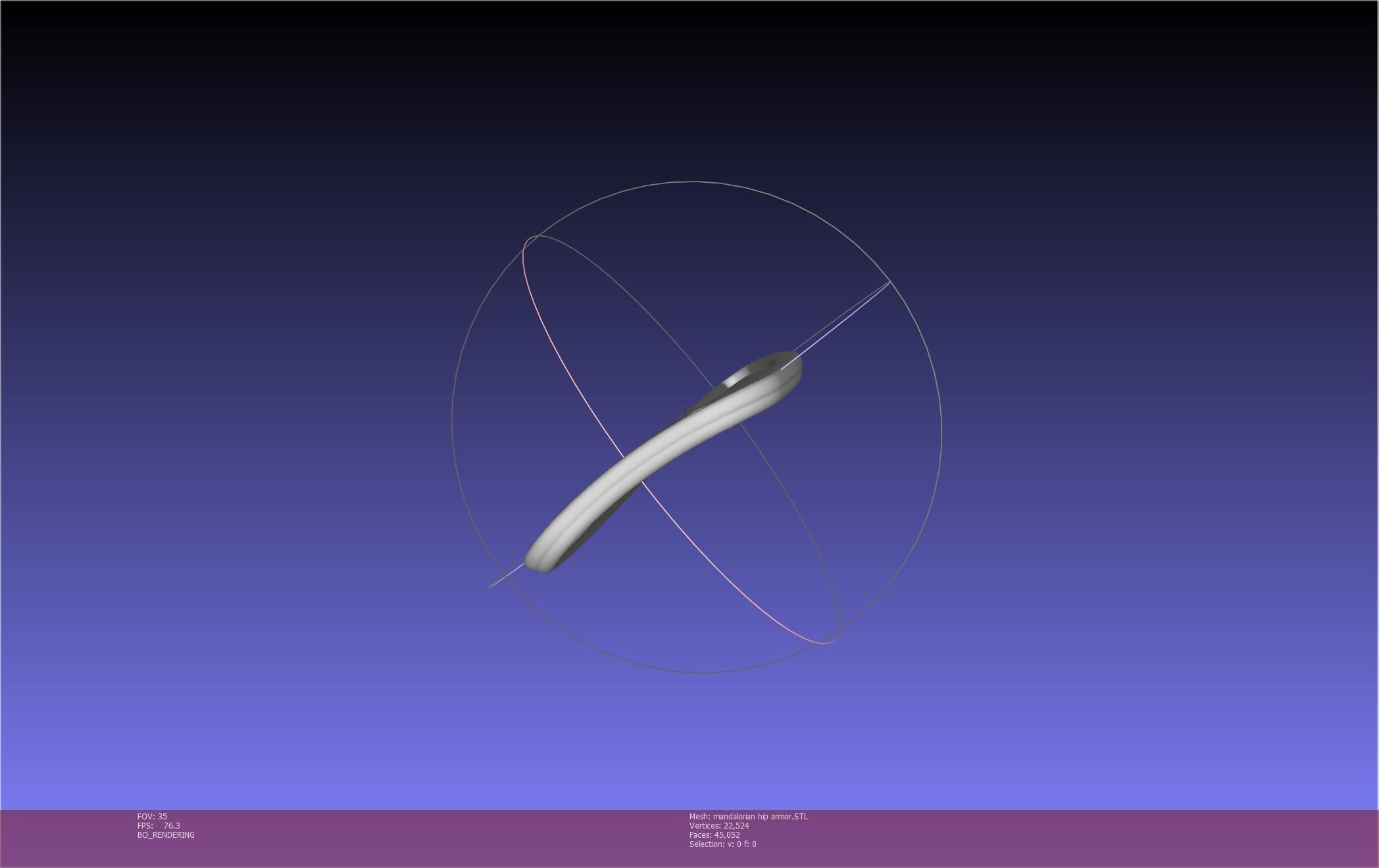 Mandalorian Armor Hip Piece Printable Model 3D print model_61