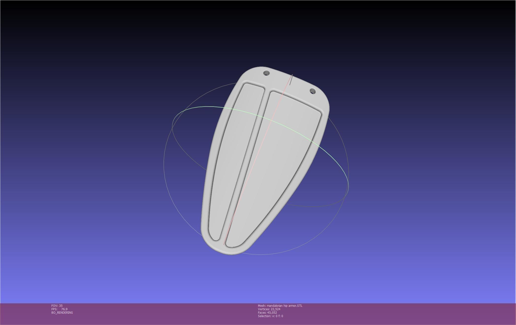 Mandalorian Armor Hip Piece Printable Model 3D print model_72
