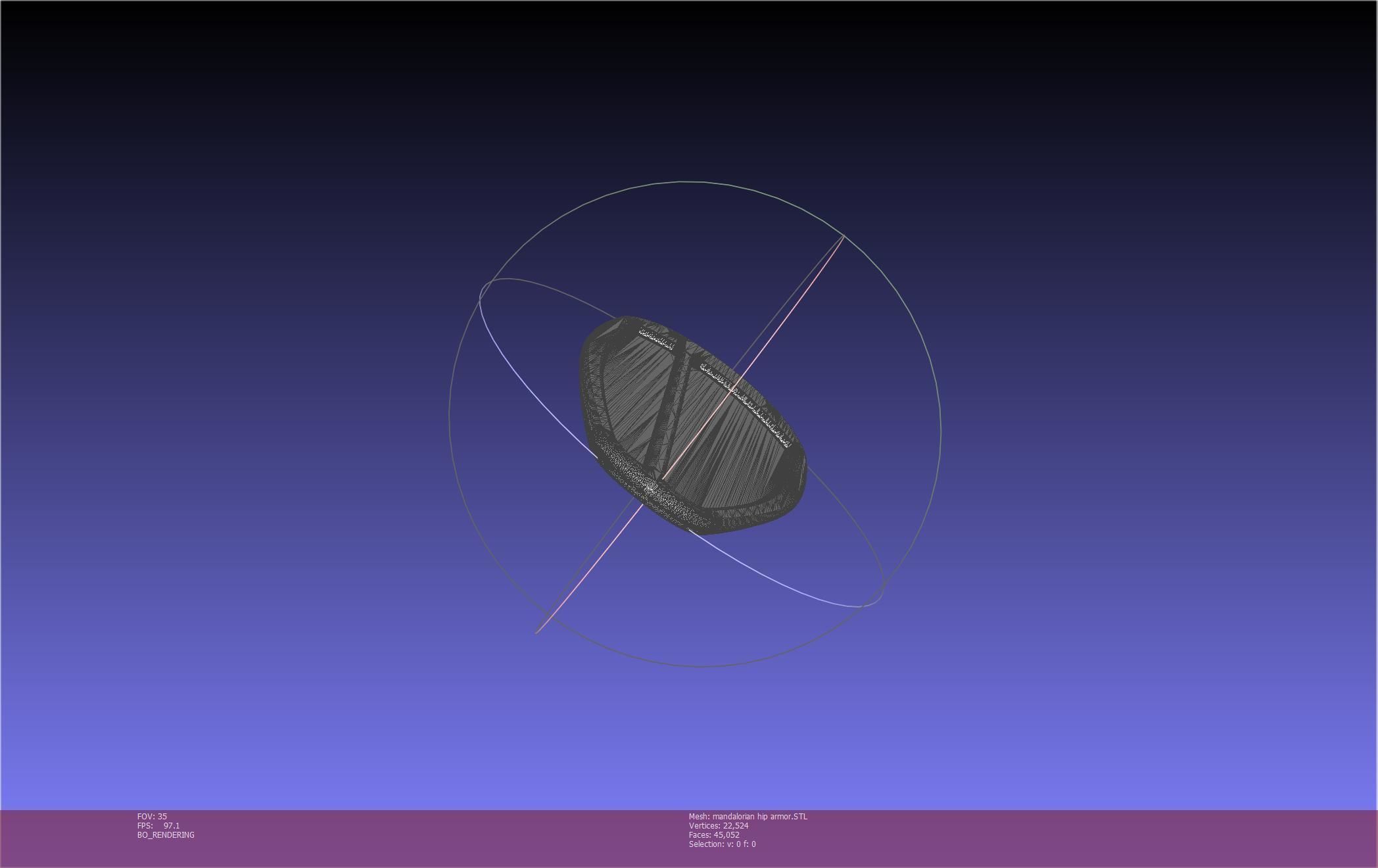 Mandalorian Armor Hip Piece Printable Model 3D print model_9