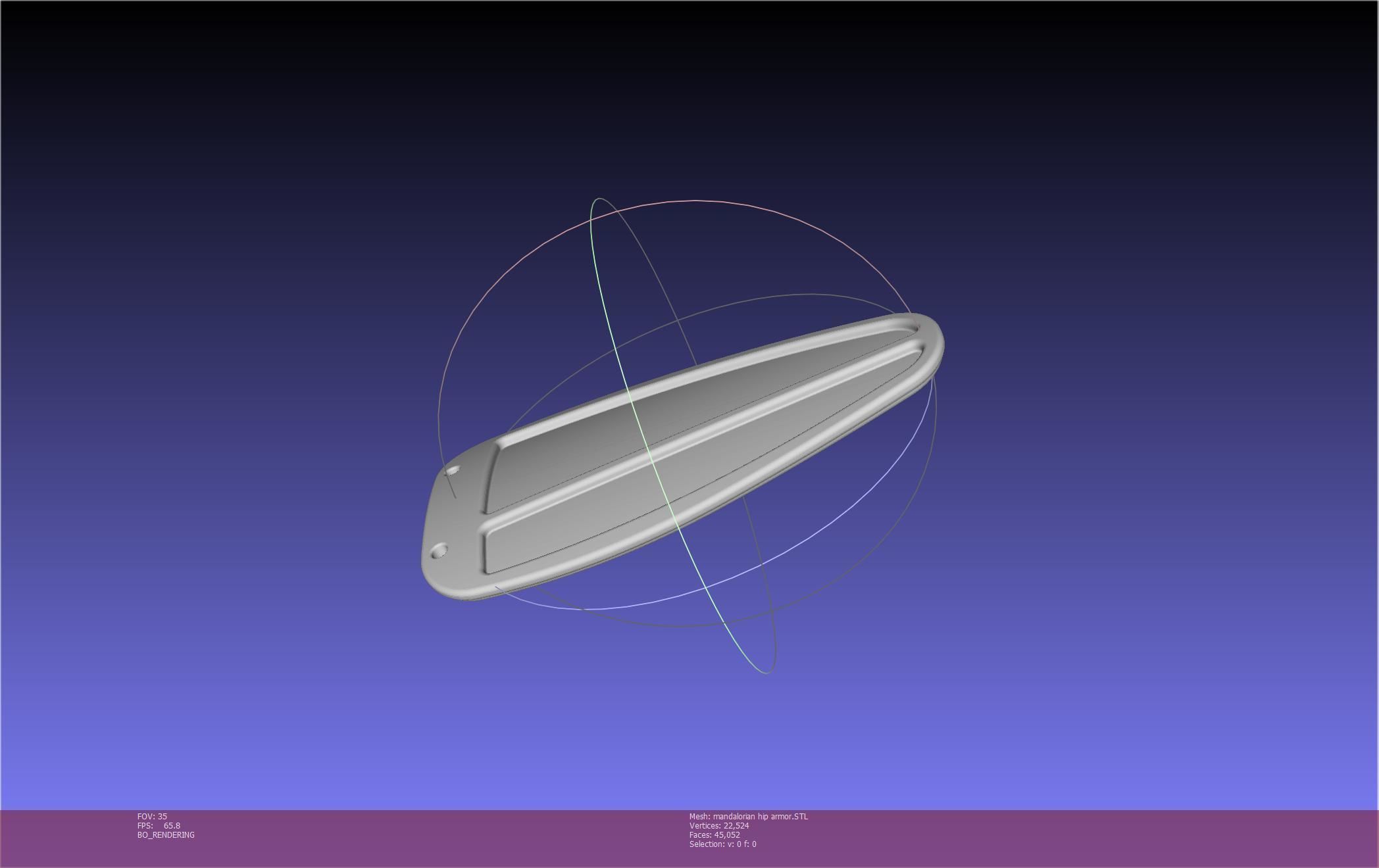 Mandalorian Armor Hip Piece Printable Model 3D print model_64