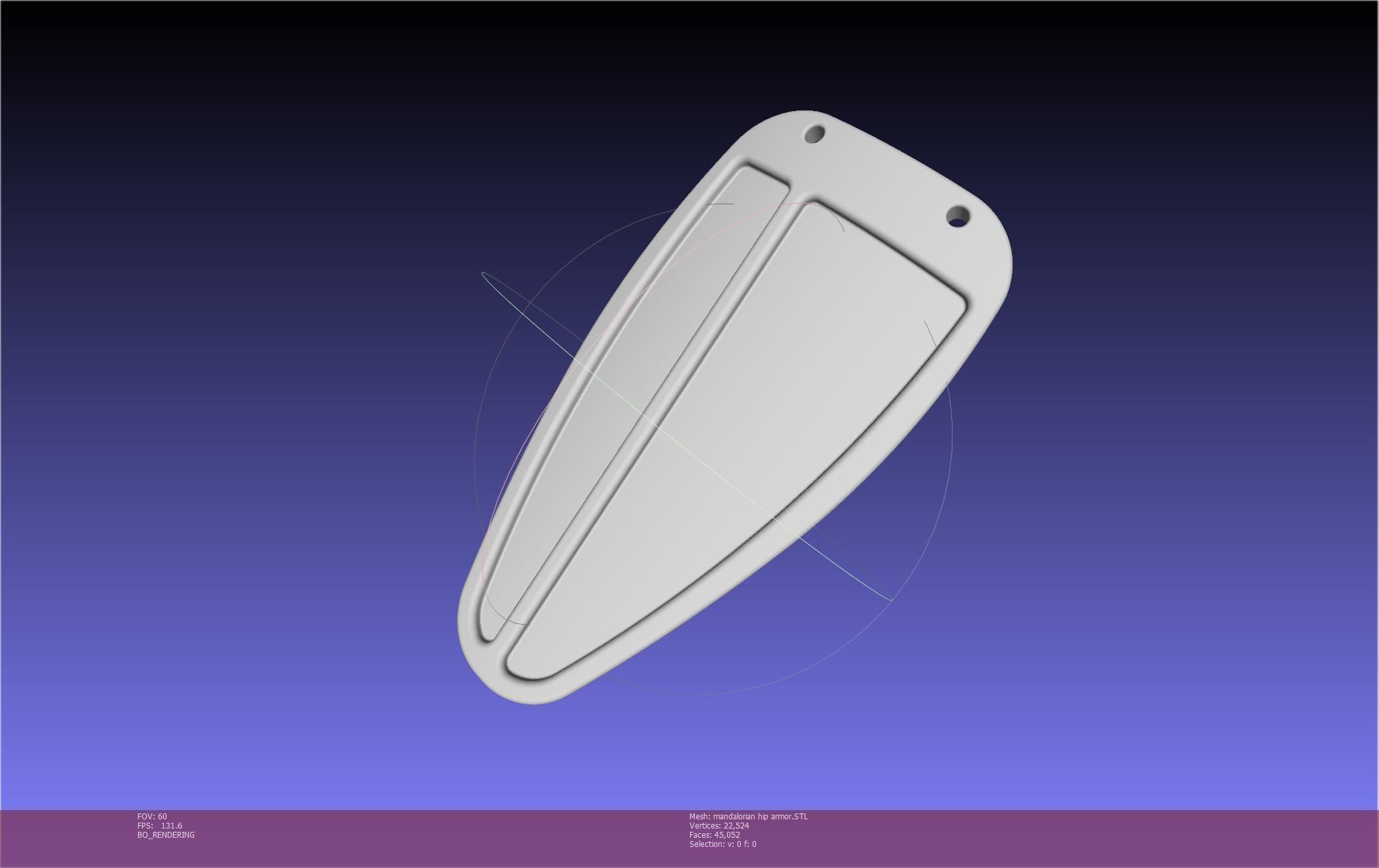 Mandalorian Armor Hip Piece Printable Model 3D print model_2