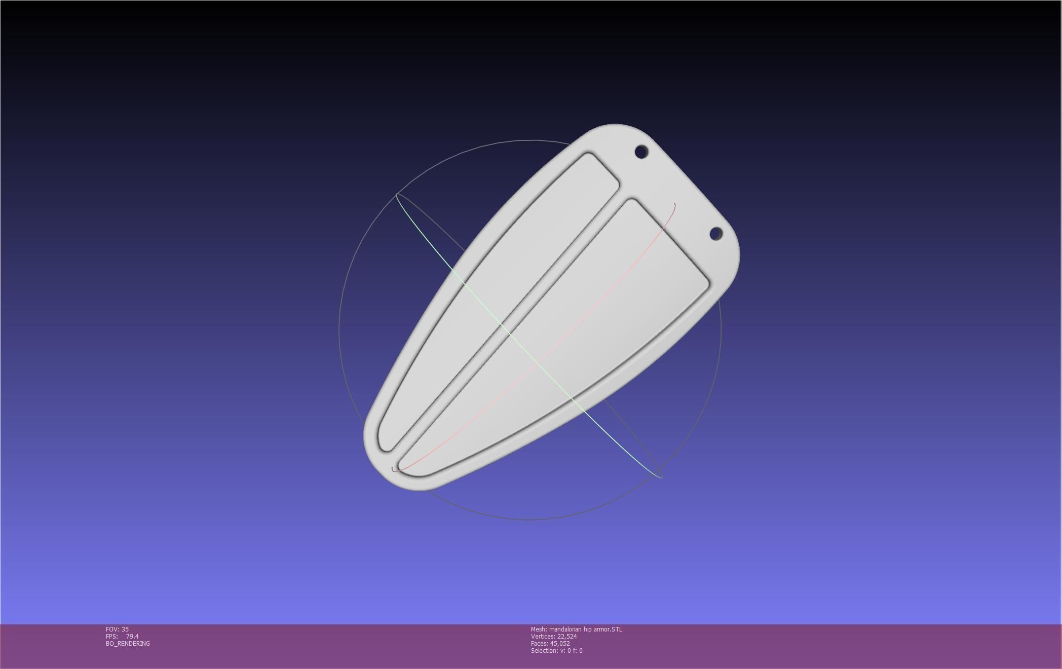 Mandalorian Armor Hip Piece Printable Model 3D print model_48
