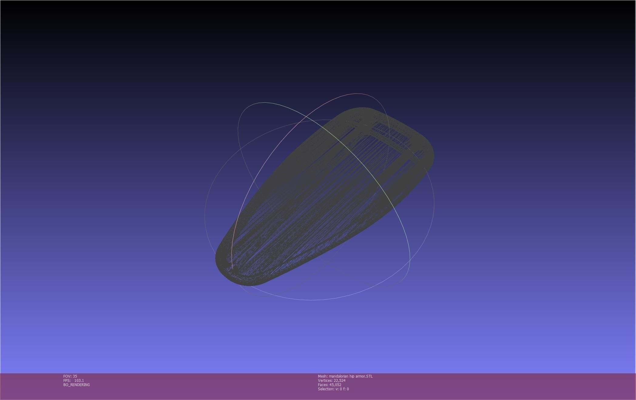 Mandalorian Armor Hip Piece Printable Model 3D print model_99
