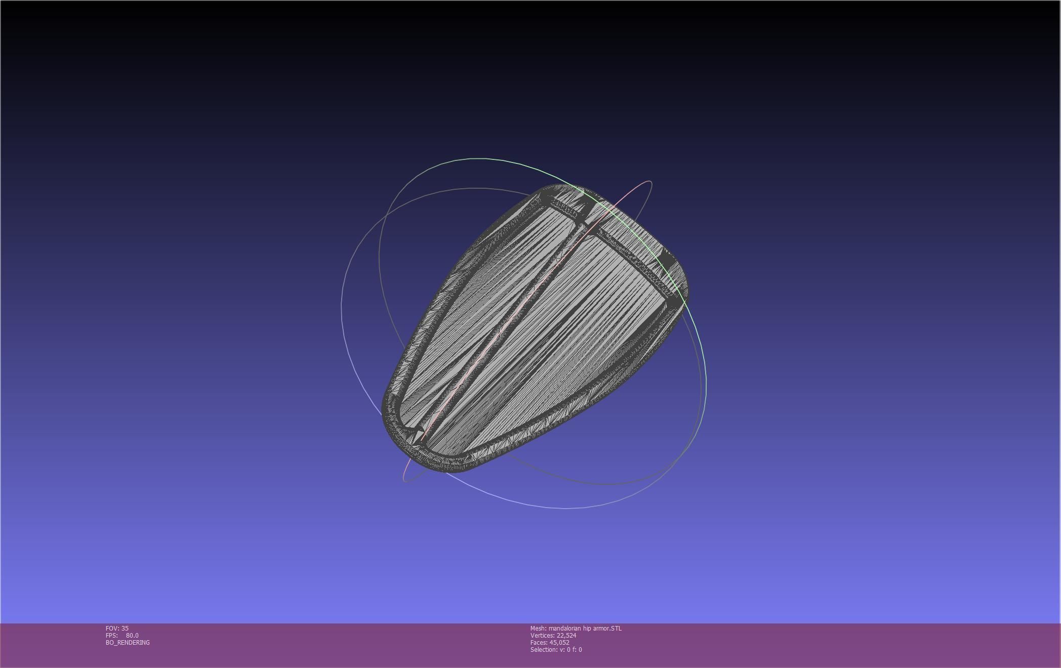 Mandalorian Armor Hip Piece Printable Model 3D print model_14