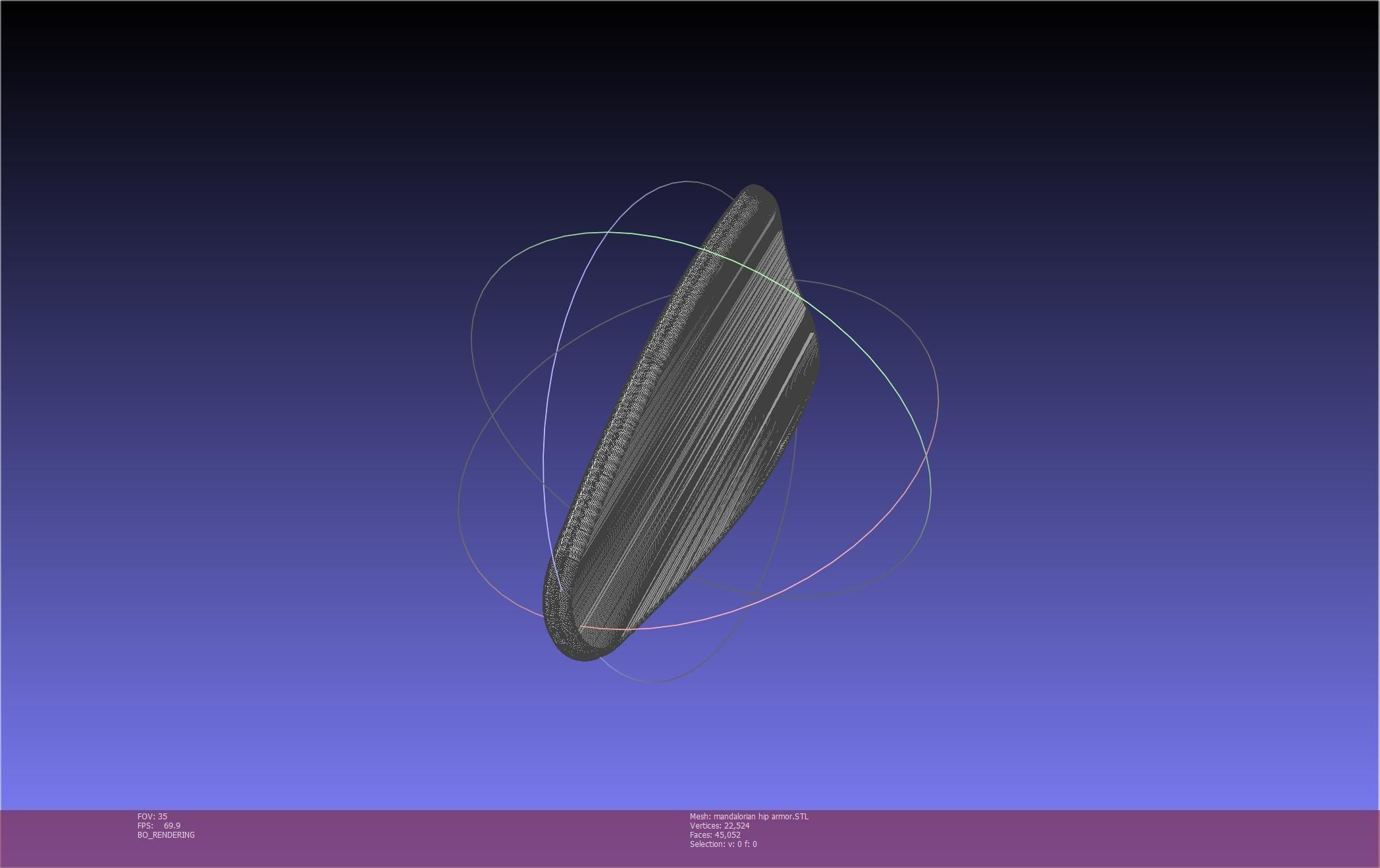 Mandalorian Armor Hip Piece Printable Model 3D print model_39