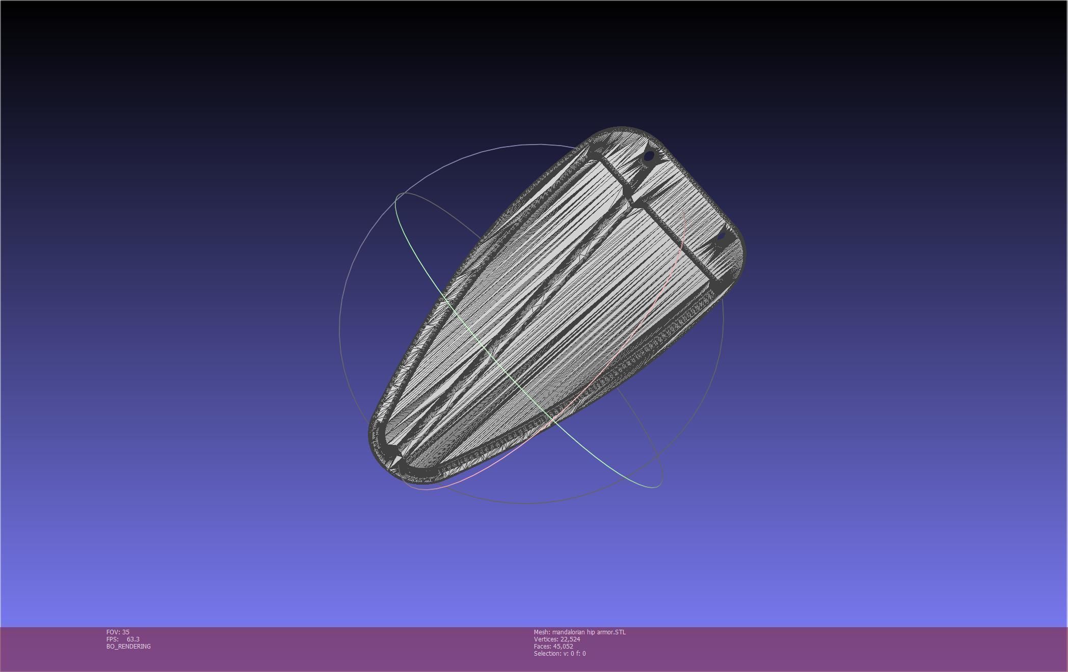 Mandalorian Armor Hip Piece Printable Model 3D print model_11