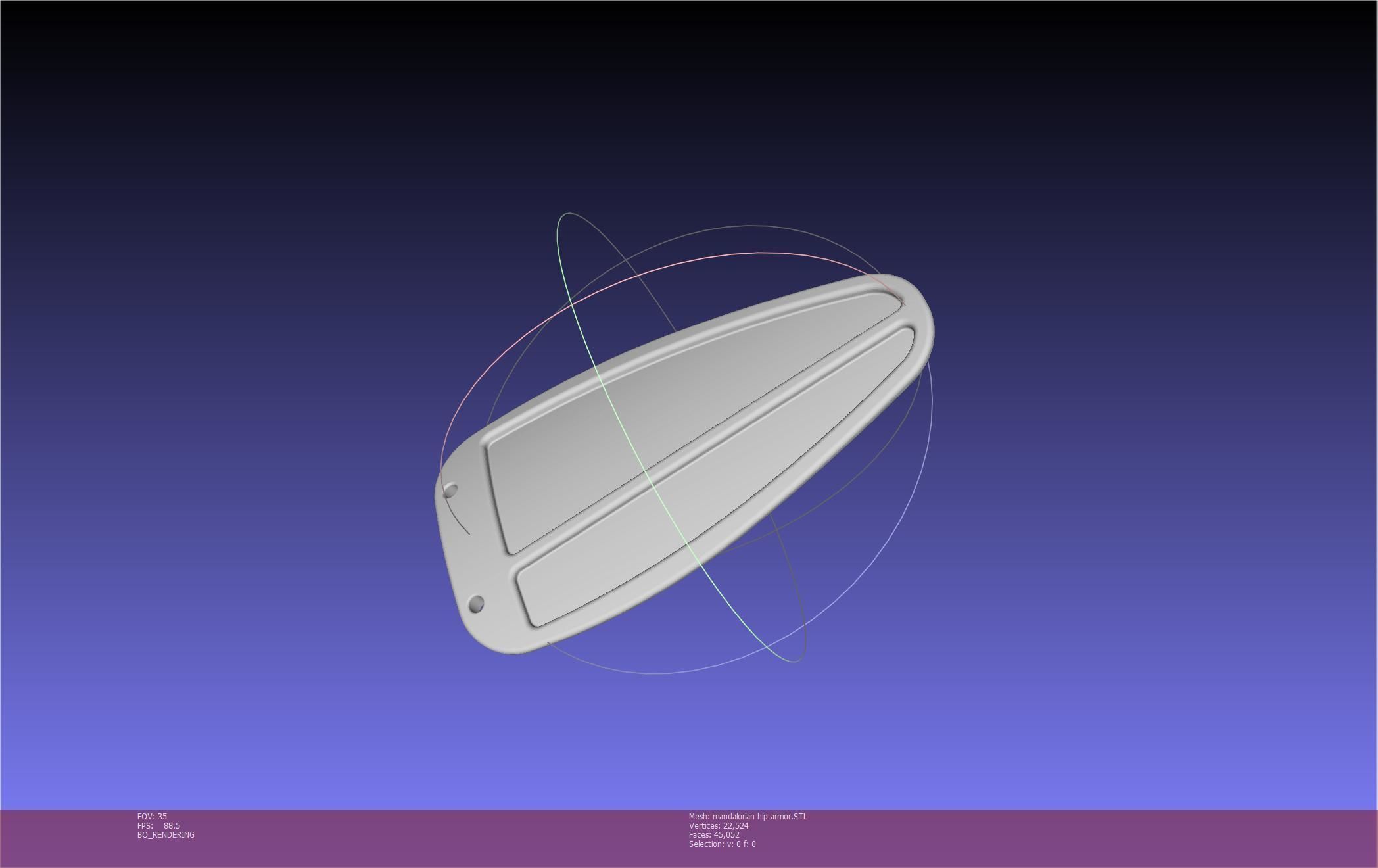 Mandalorian Armor Hip Piece Printable Model 3D print model_67