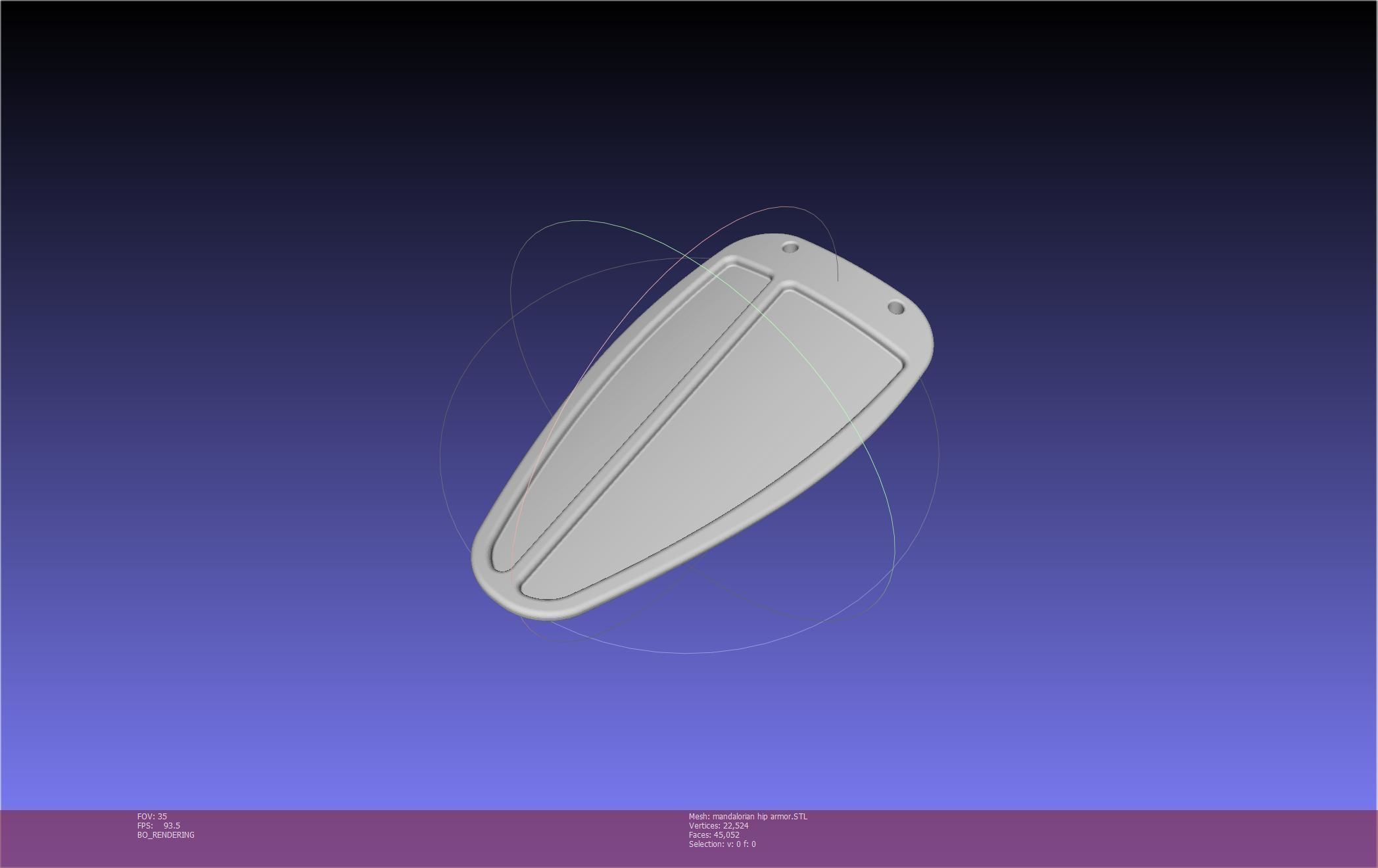 Mandalorian Armor Hip Piece Printable Model 3D print model_98