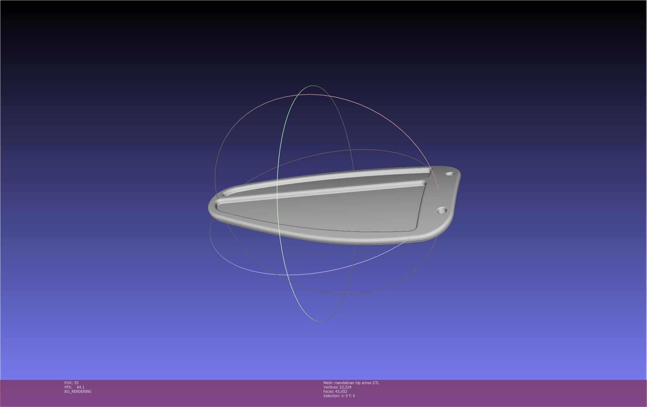 Mandalorian Armor Hip Piece Printable Model 3D print model_58