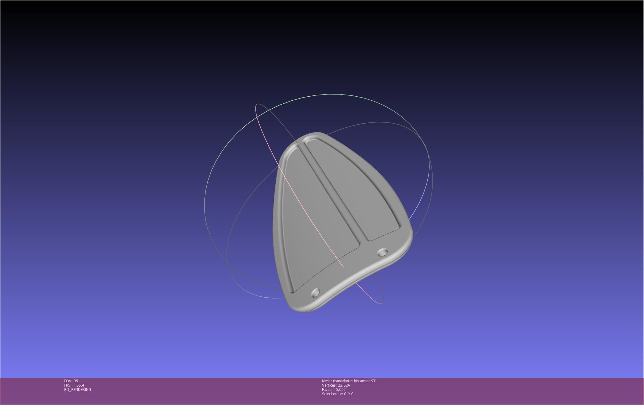 Mandalorian Armor Hip Piece Printable Model 3D print model_59