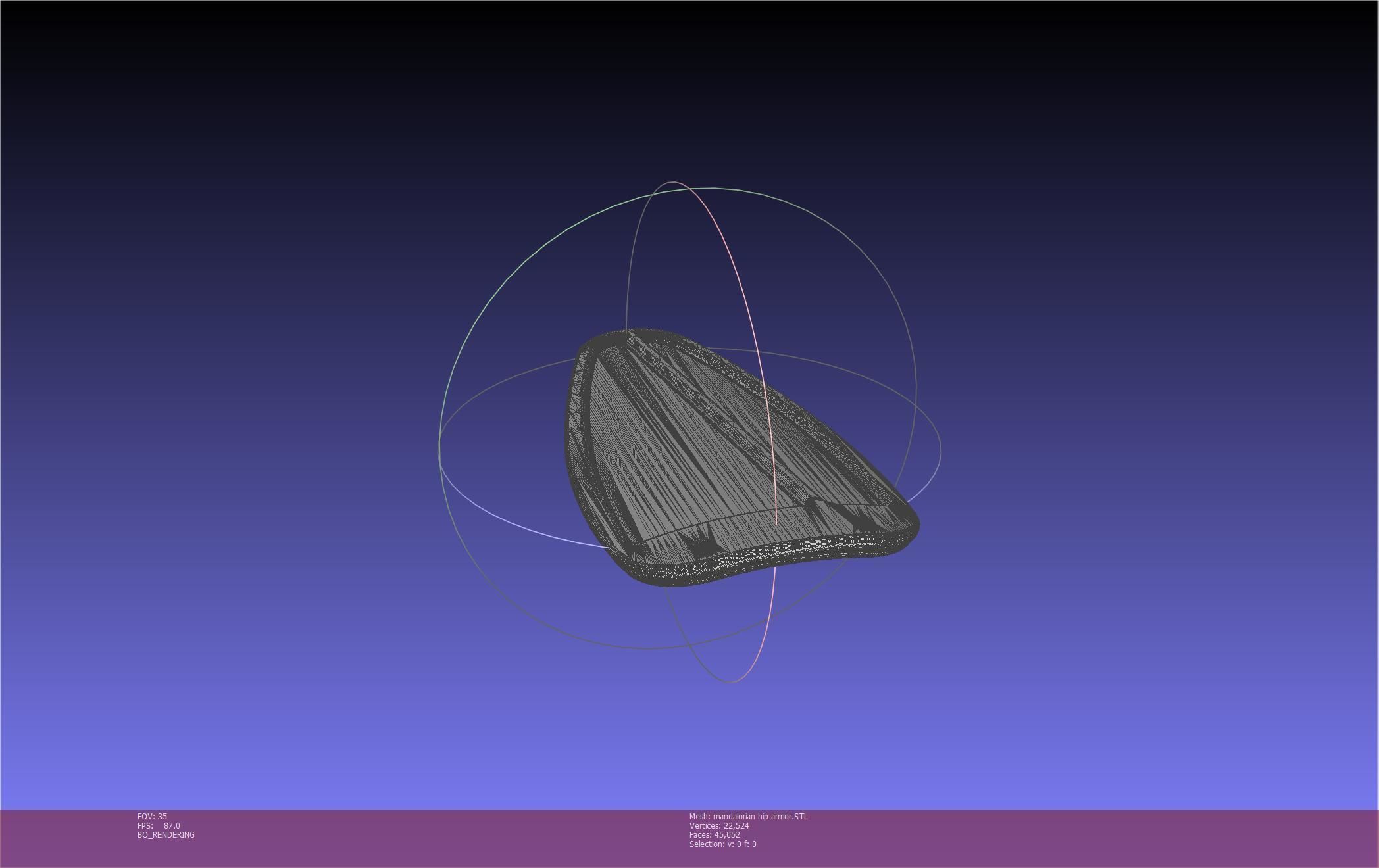 Mandalorian Armor Hip Piece Printable Model 3D print model_19