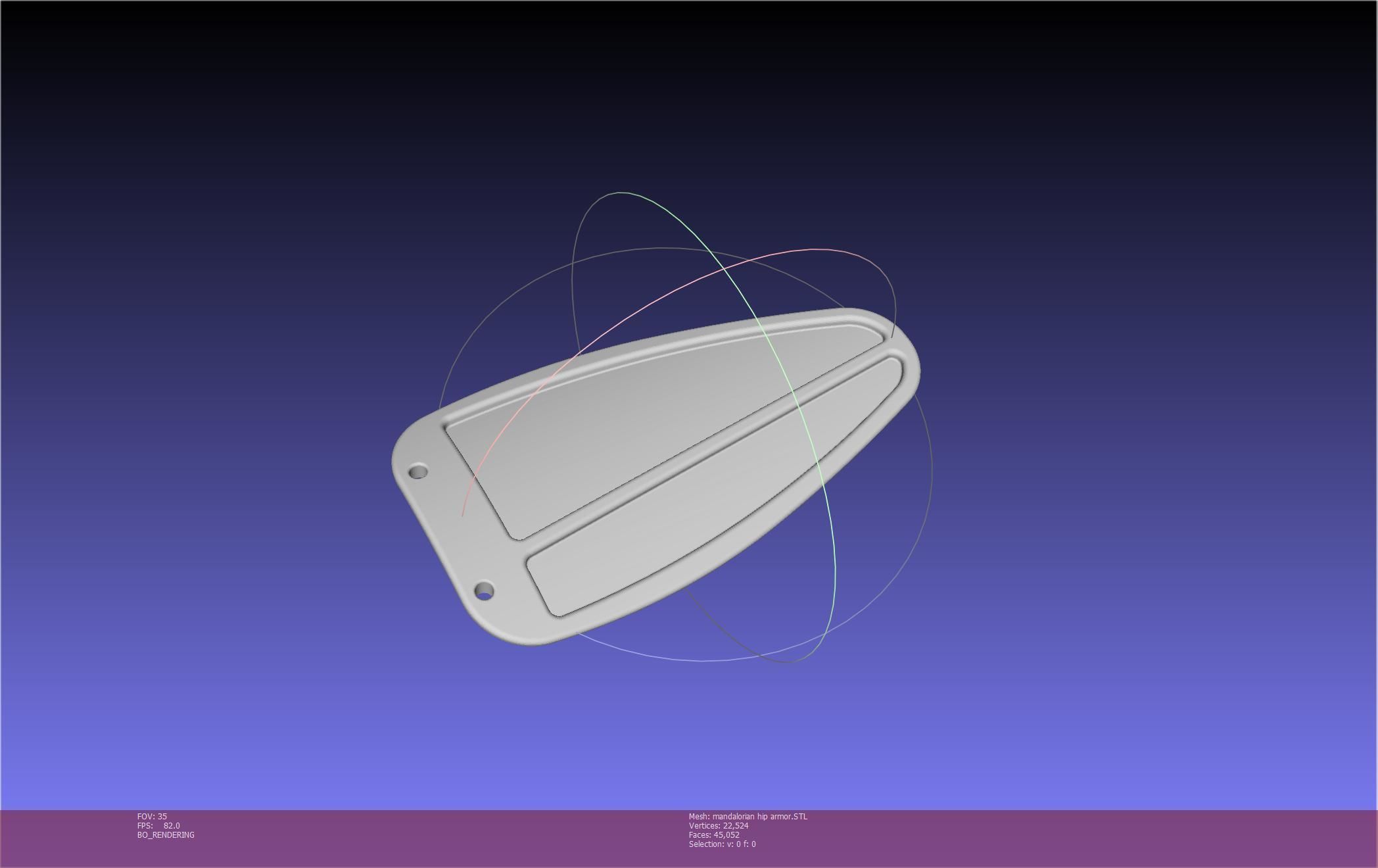 Mandalorian Armor Hip Piece Printable Model 3D print model_83