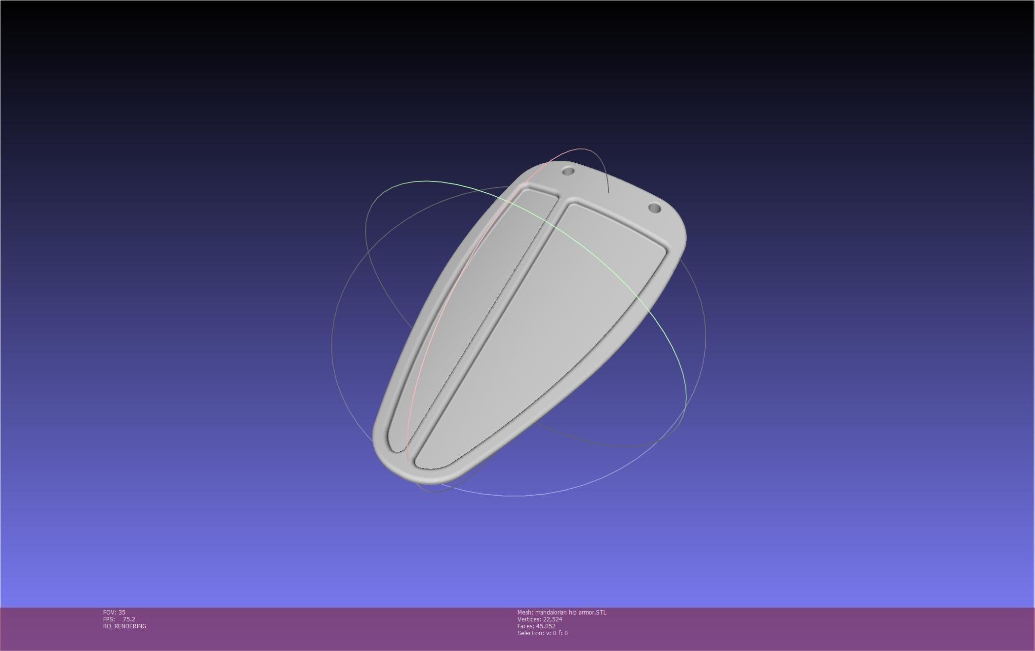 Mandalorian Armor Hip Piece Printable Model 3D print model_50