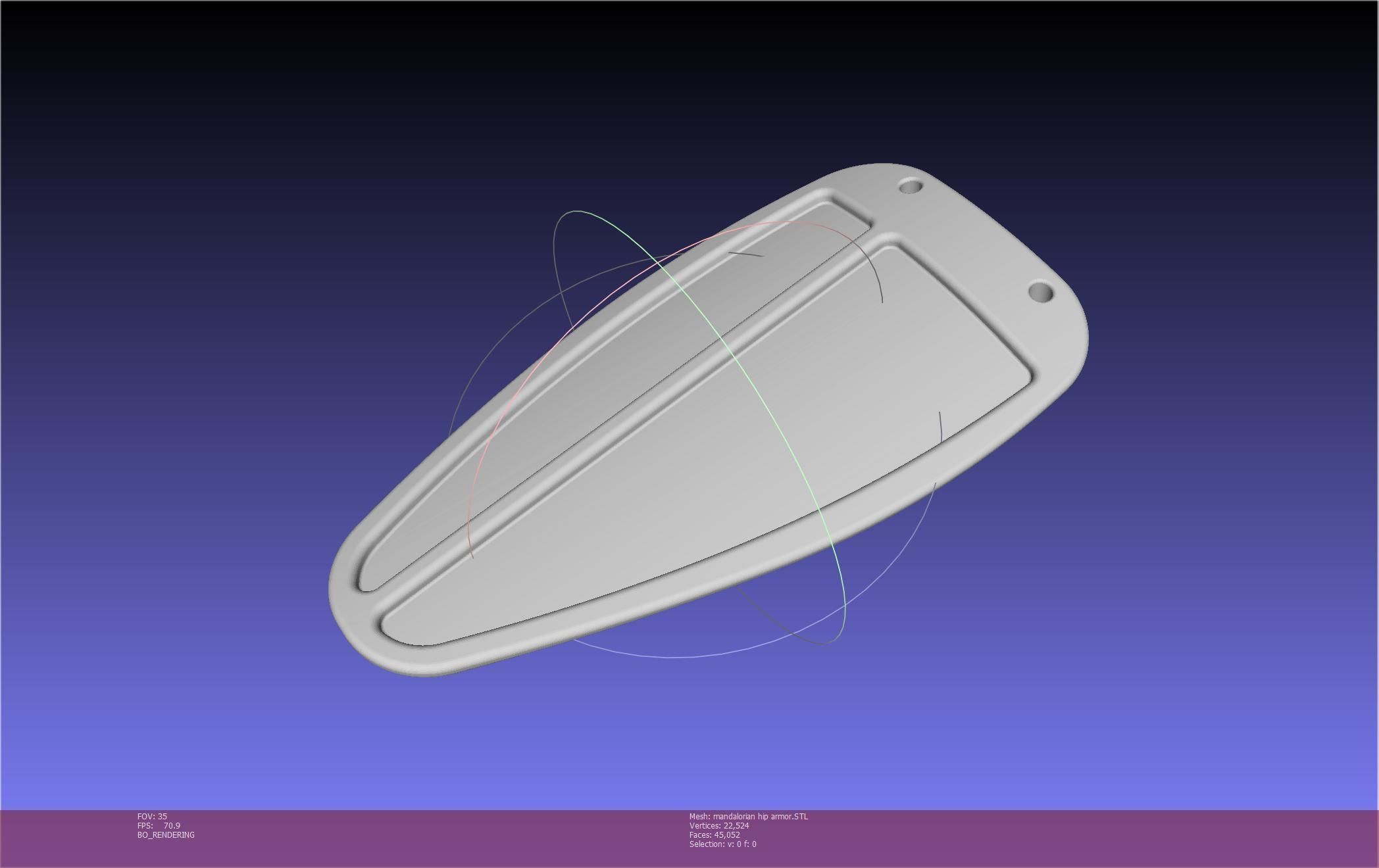 Mandalorian Armor Hip Piece Printable Model 3D print model_92