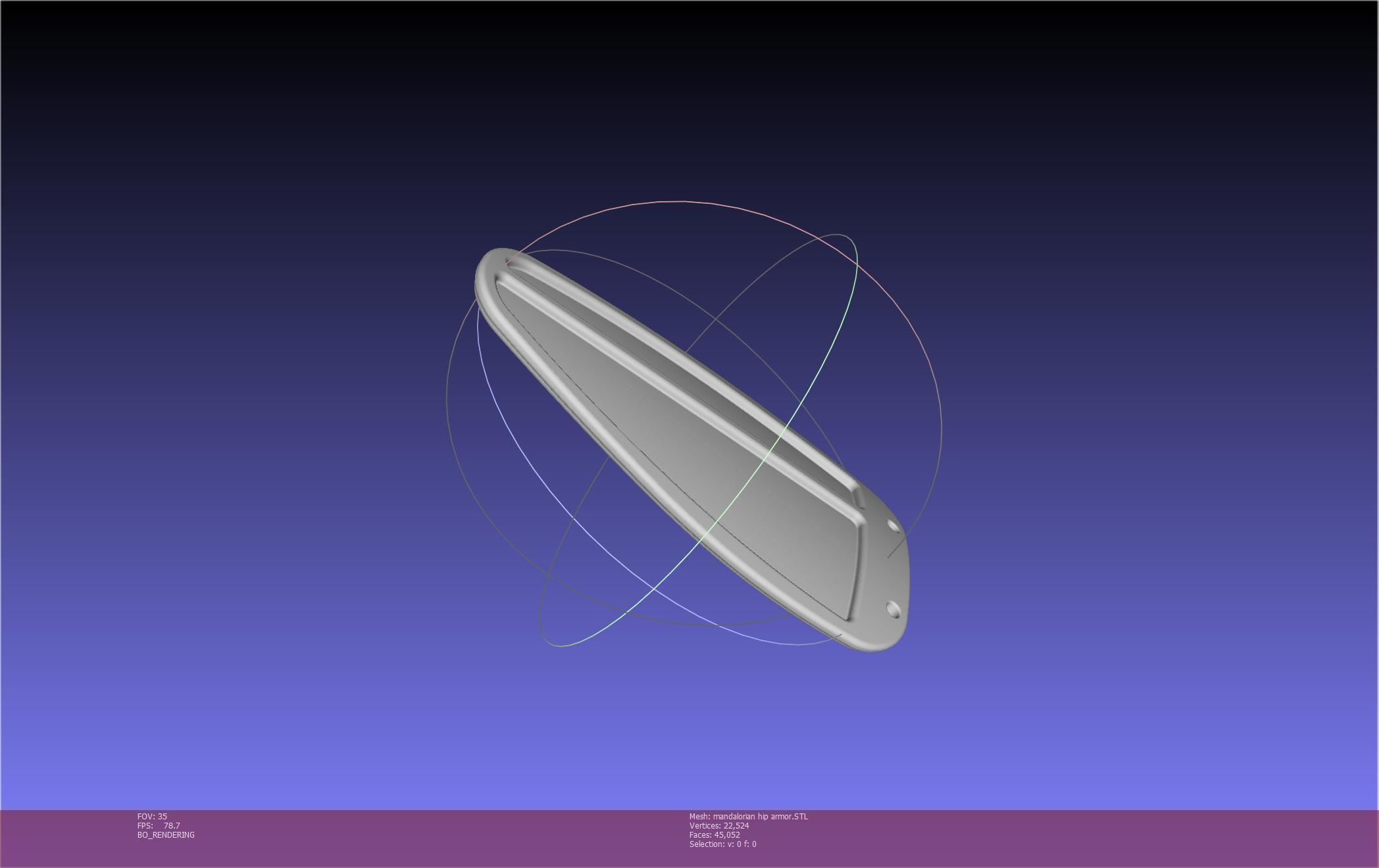 Mandalorian Armor Hip Piece Printable Model 3D print model_71