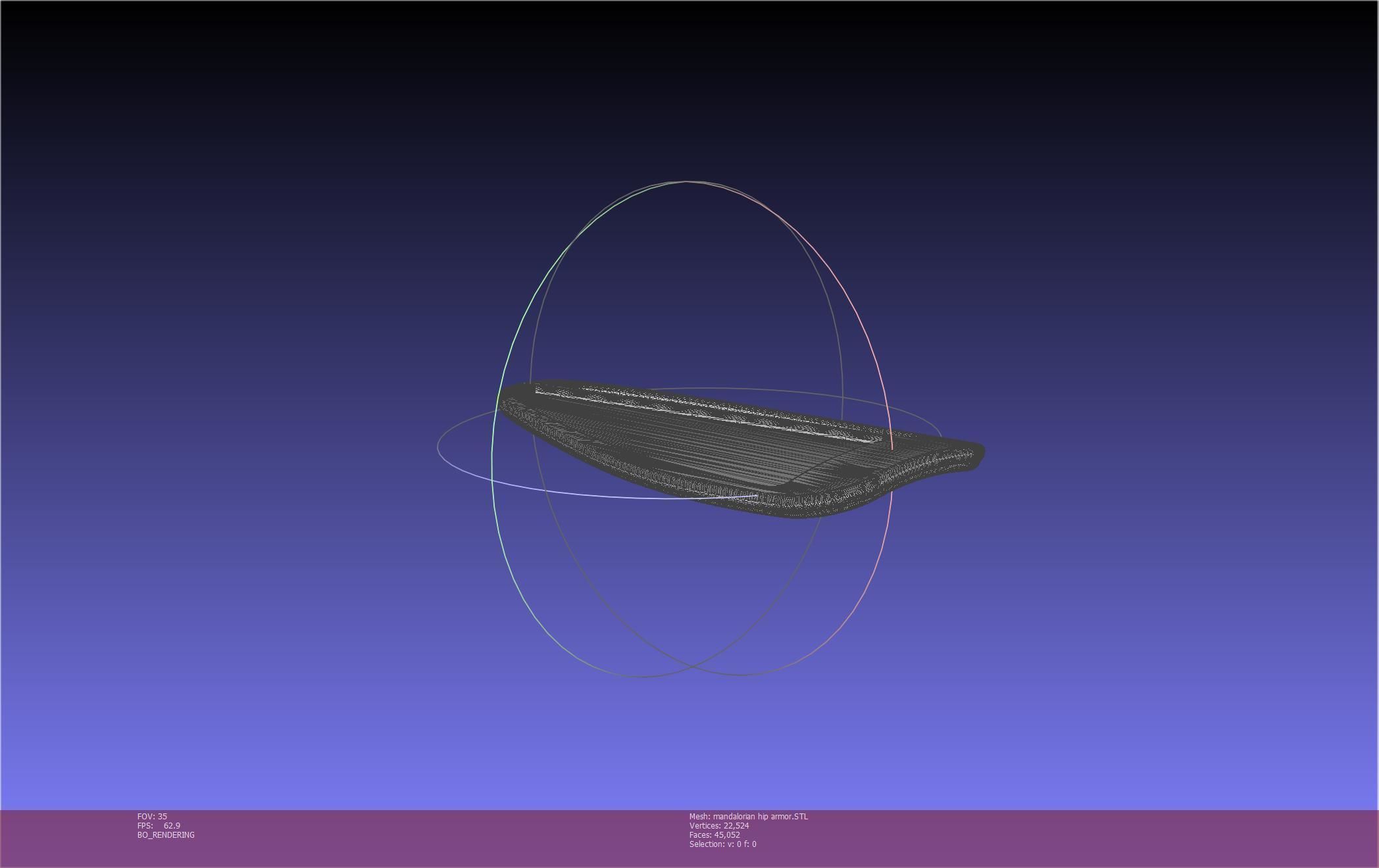 Mandalorian Armor Hip Piece Printable Model 3D print model_18