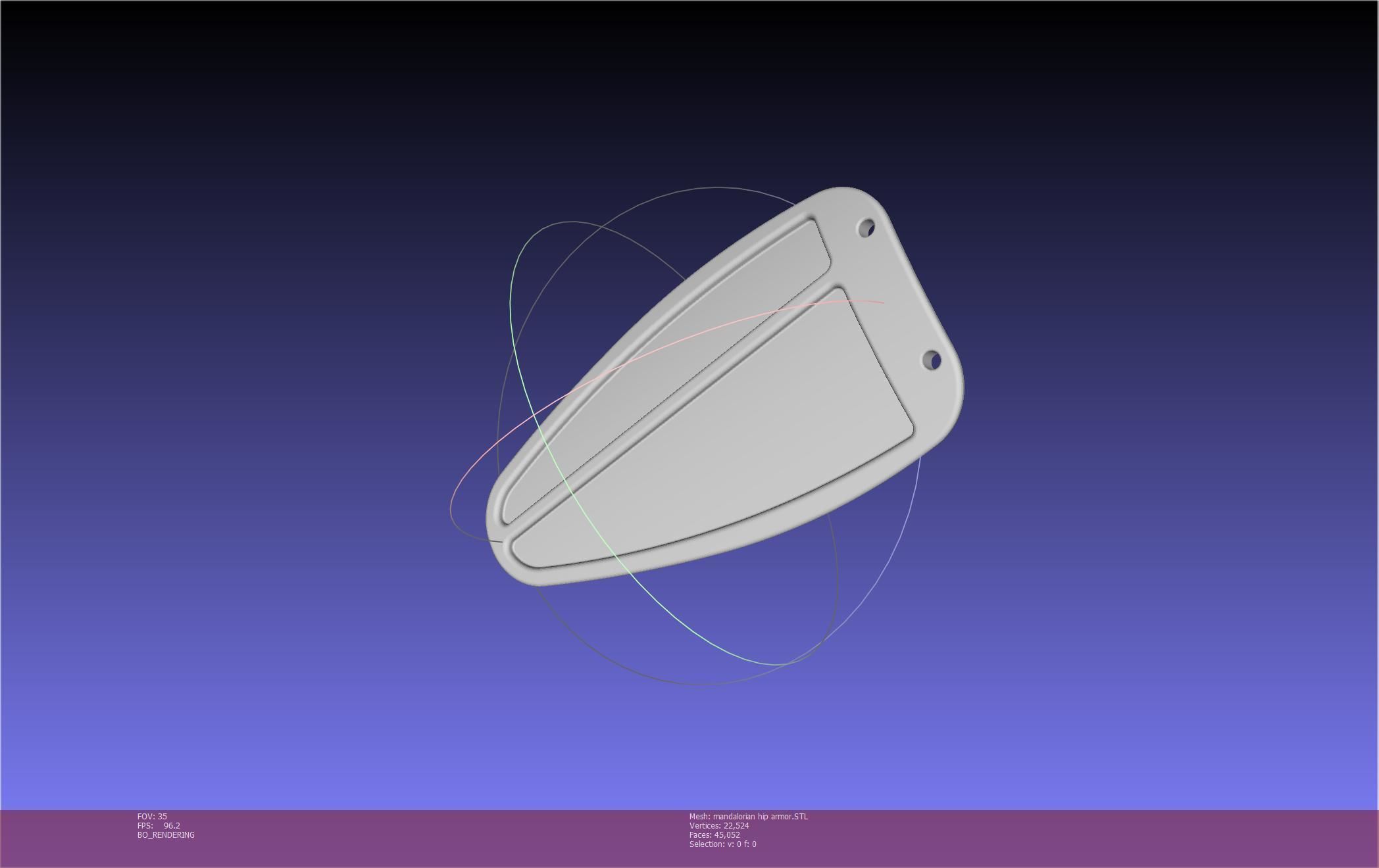 Mandalorian Armor Hip Piece Printable Model 3D print model_49