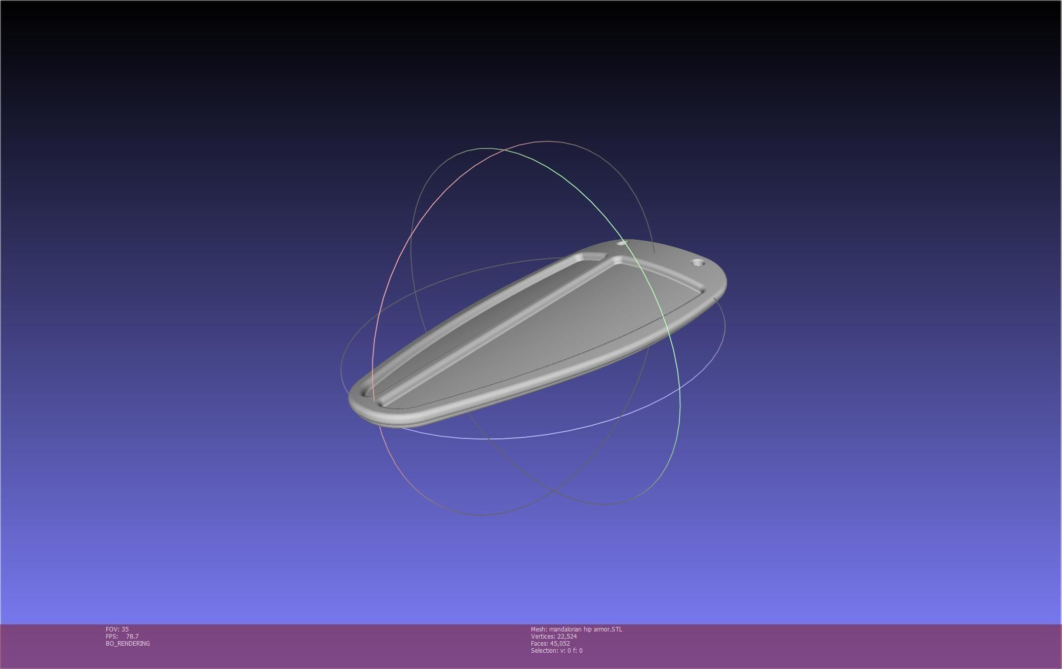 Mandalorian Armor Hip Piece Printable Model 3D print model_52