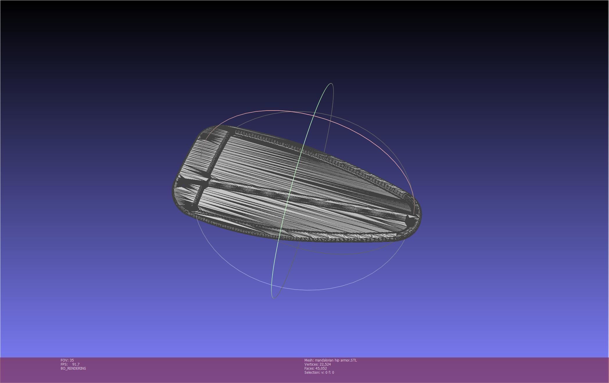 Mandalorian Armor Hip Piece Printable Model 3D print model_44