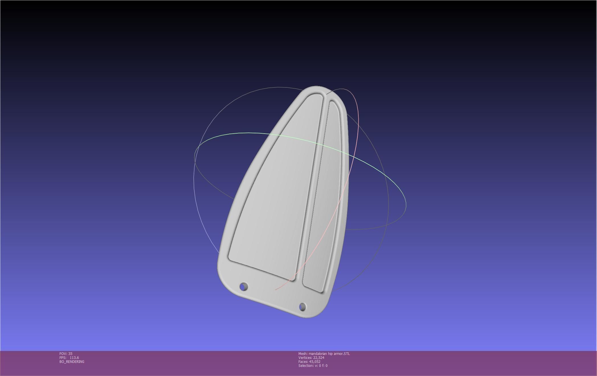 Mandalorian Armor Hip Piece Printable Model 3D print model_79