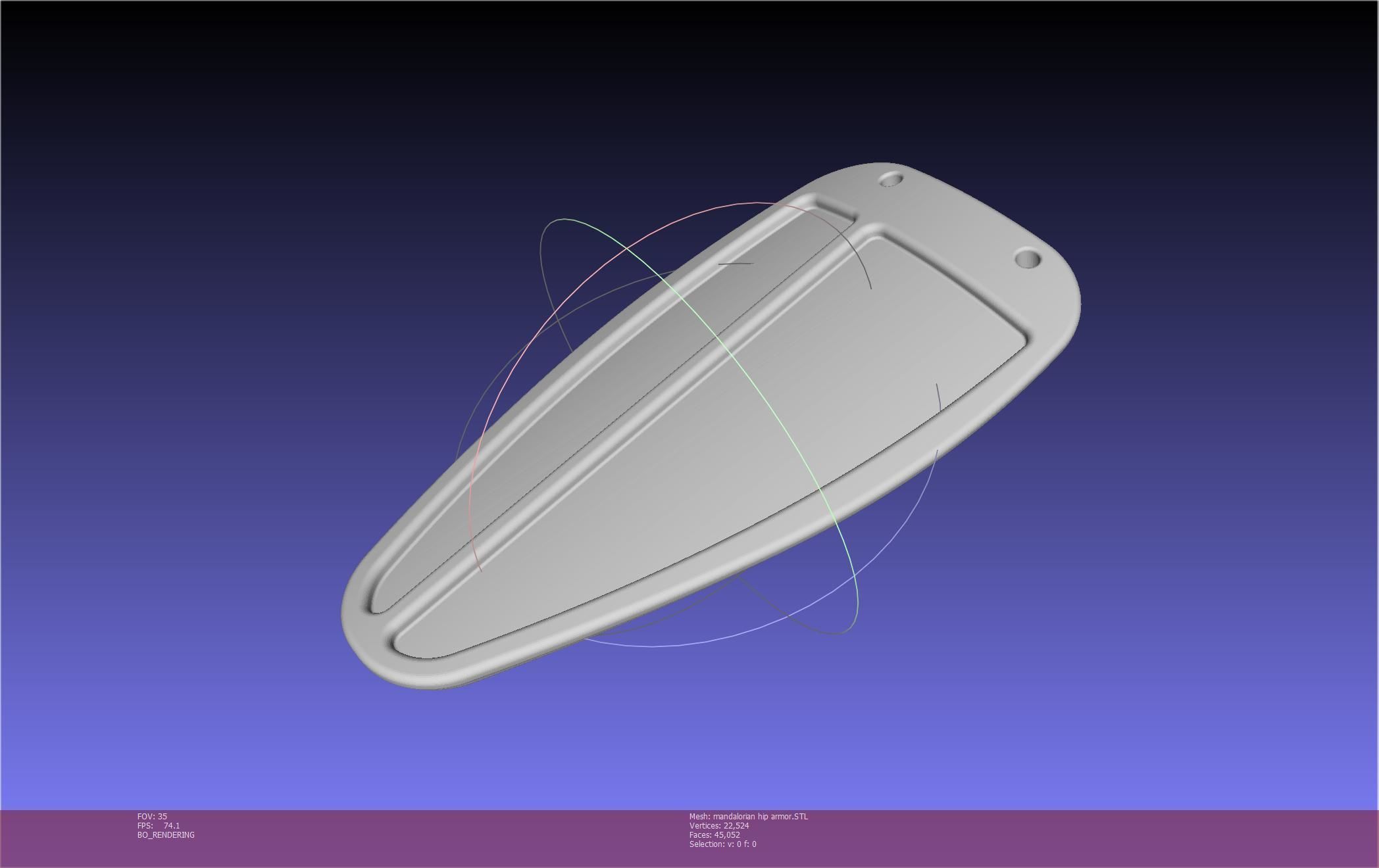 Mandalorian Armor Hip Piece Printable Model 3D print model_89