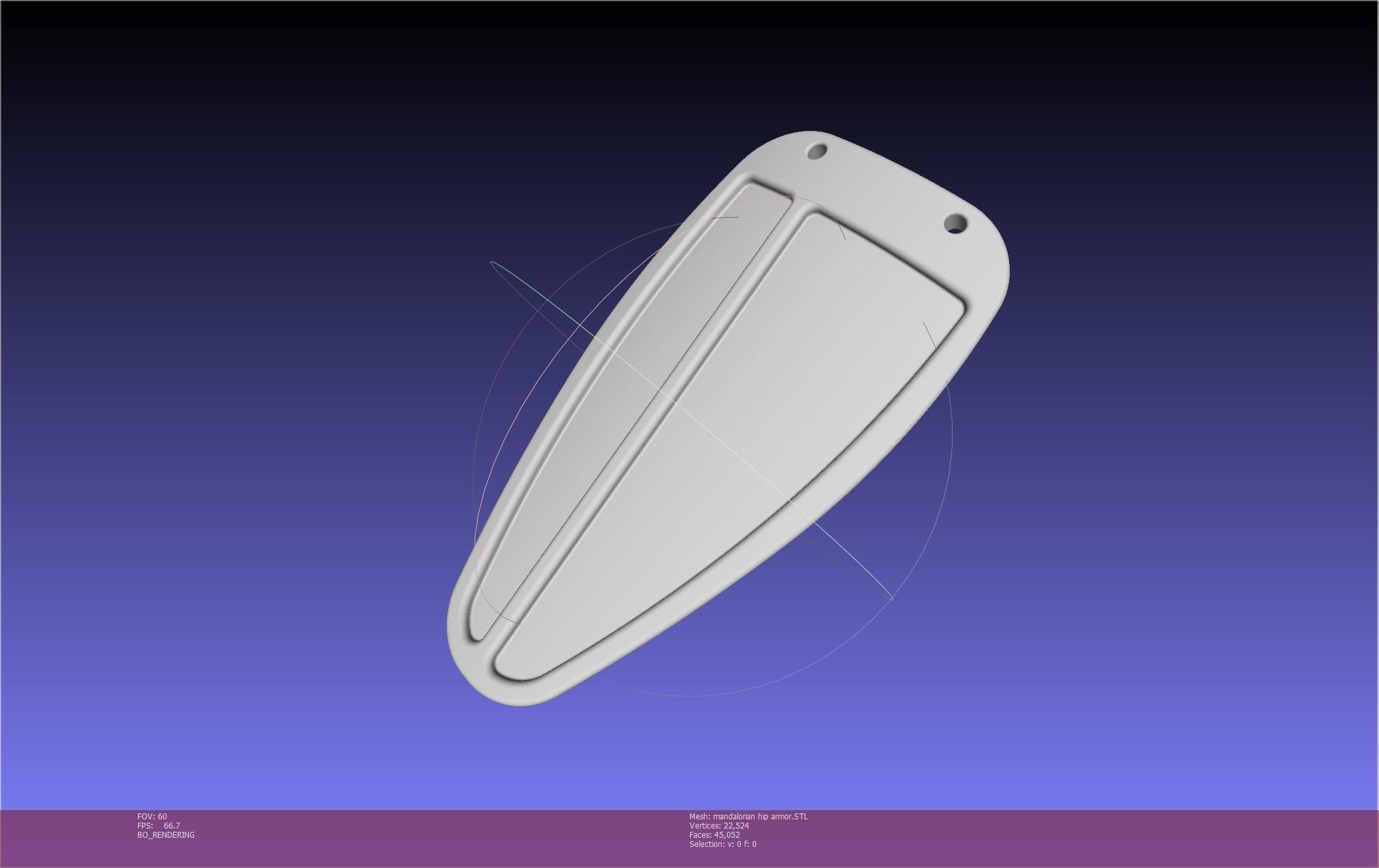 Mandalorian Armor Hip Piece Printable Model 3D print model_3