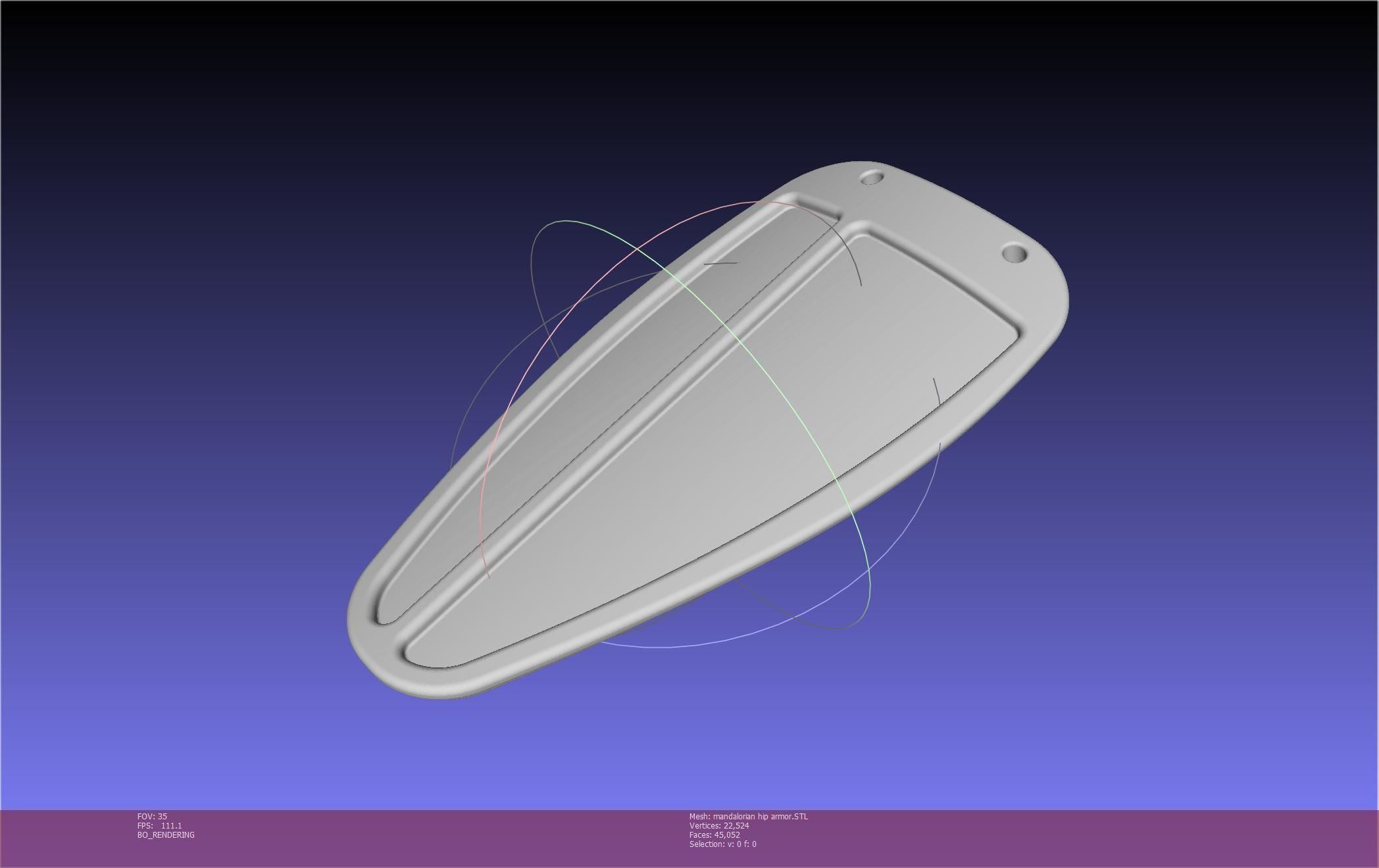 Mandalorian Armor Hip Piece Printable Model 3D print model_90